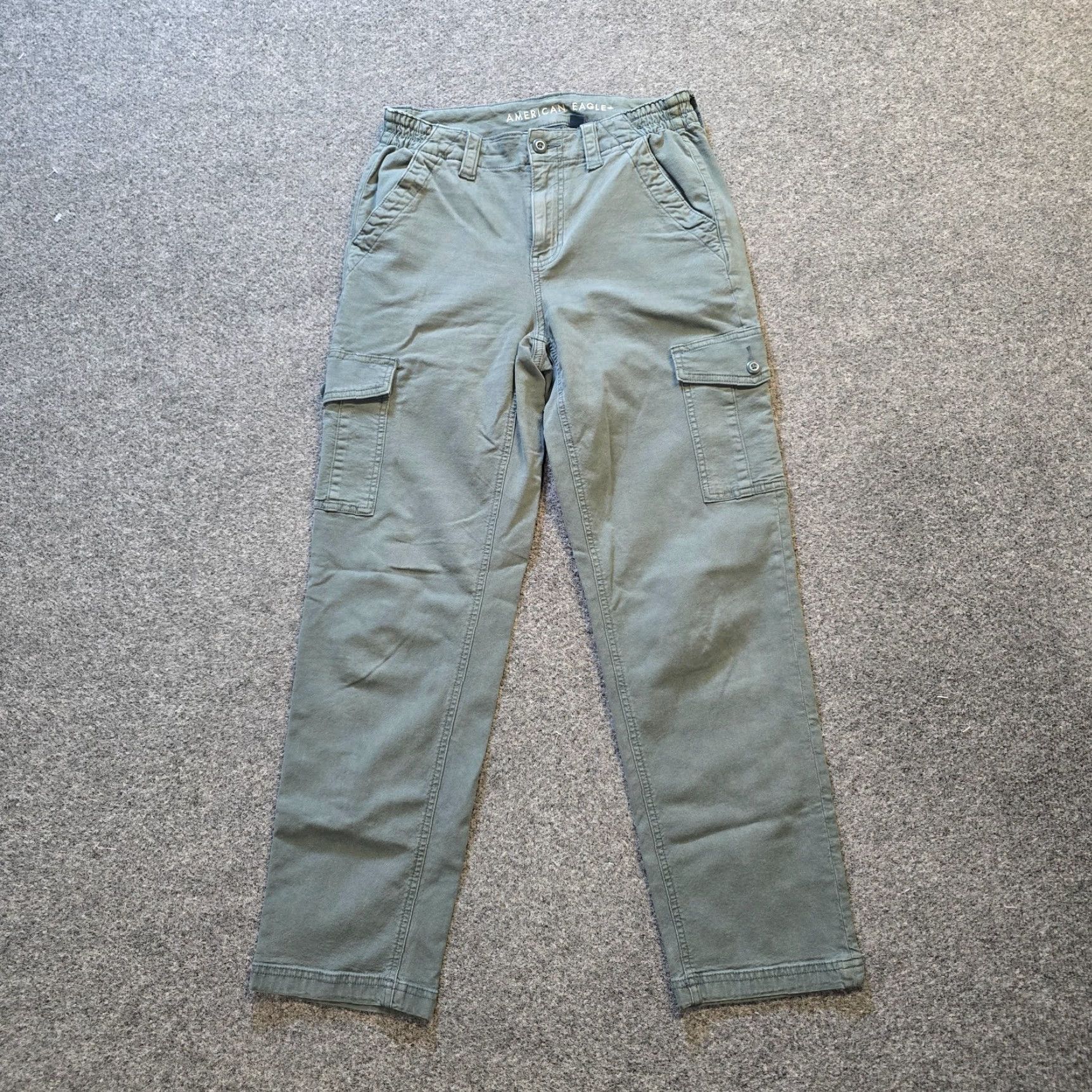 American Eagle Outfitters American Eagle Pants Womens Size 4 Short Green Cargo Straight Leg Casual Capsule Size 27" / US 4 / IT 40 - 2 Thumbnail