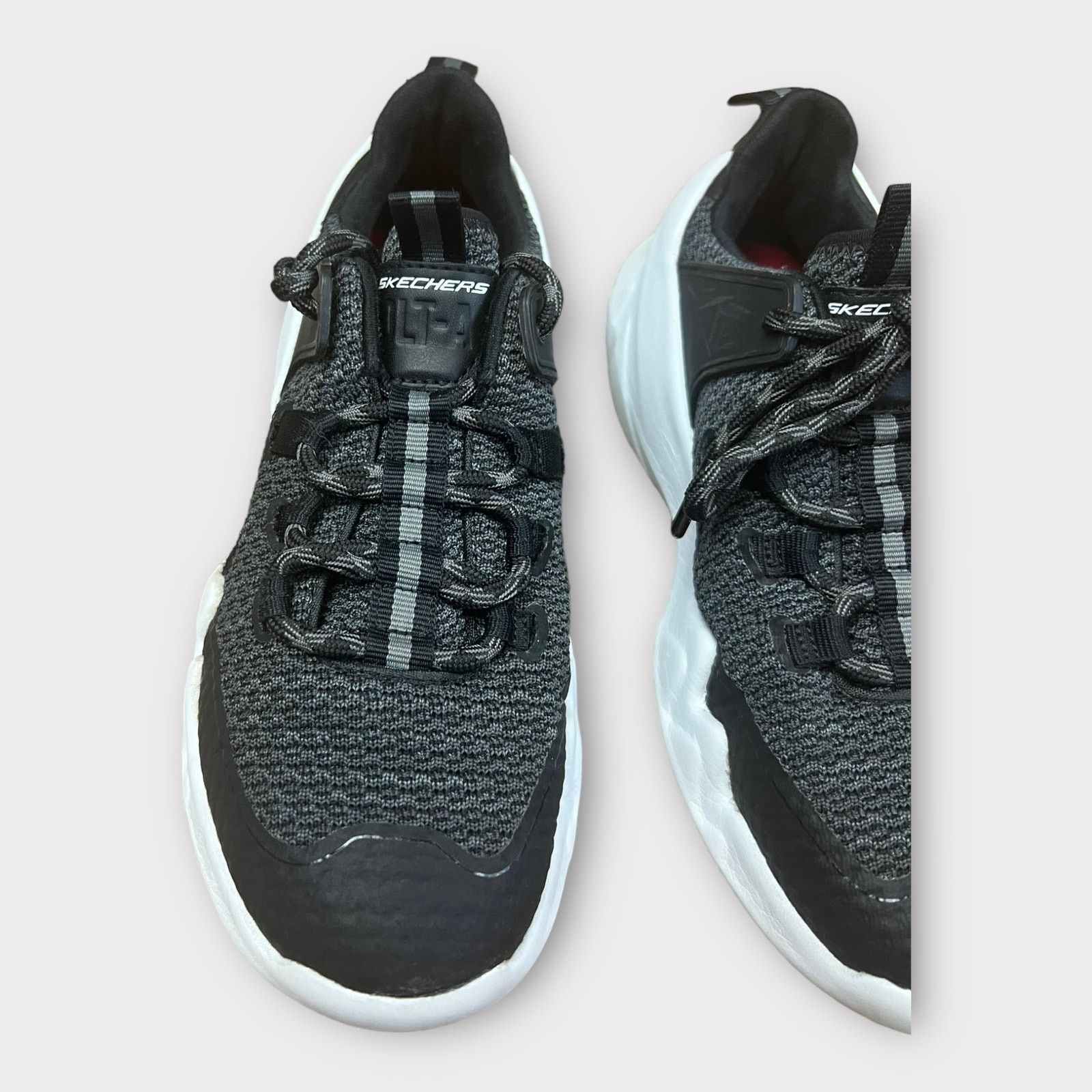 Other Skechers | DLT-A Mens Black White Sport Sneakers Size US 5.5 / IT 35.5 - 8 Thumbnail