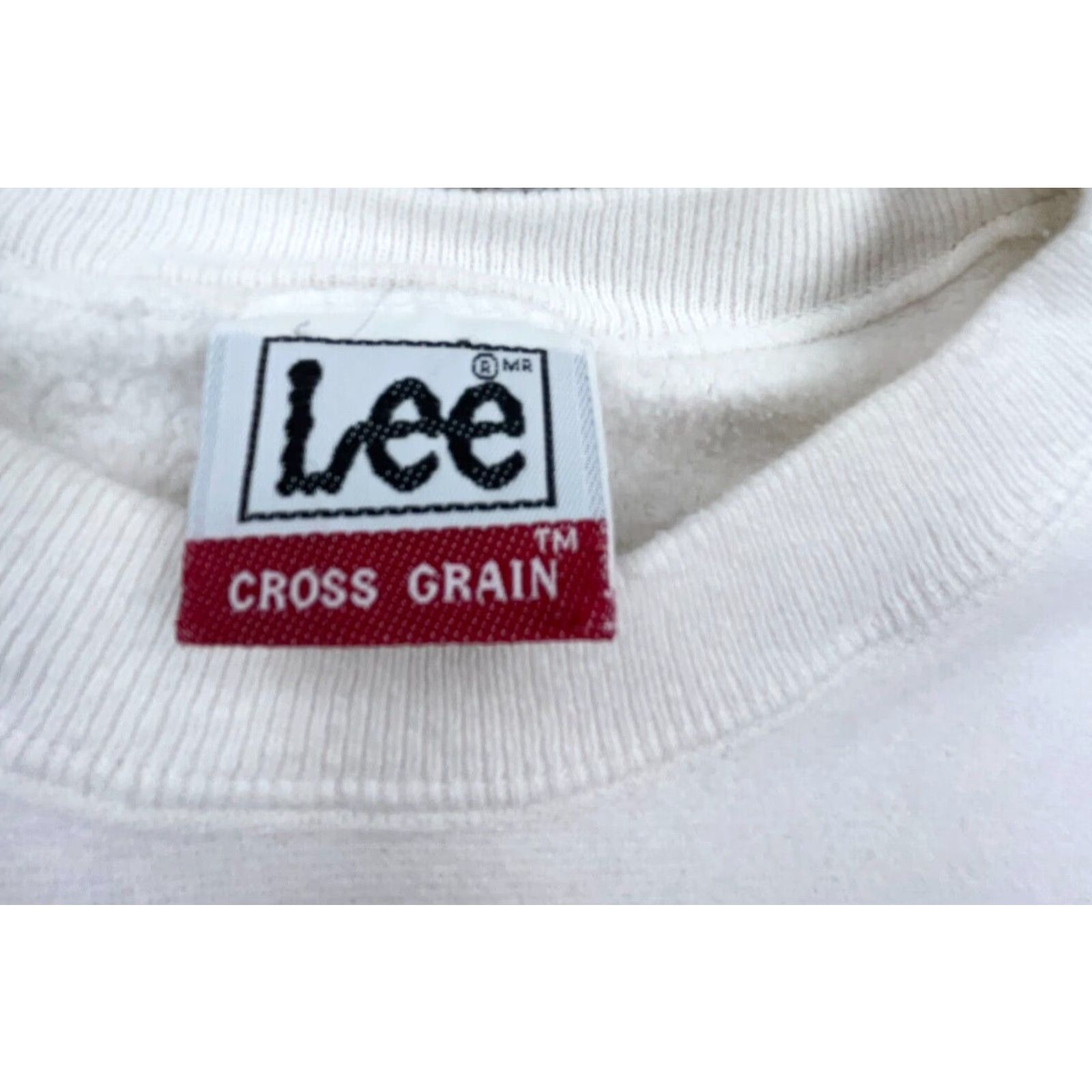 Lee VINTAGE Lee Sweatshirt Women L Crew Neck Pullover White Logo Graphic Print All Seasons Regular Fall Spring Summer Winter 80s Size L / US 10 / IT 46 - 3 Thumbnail