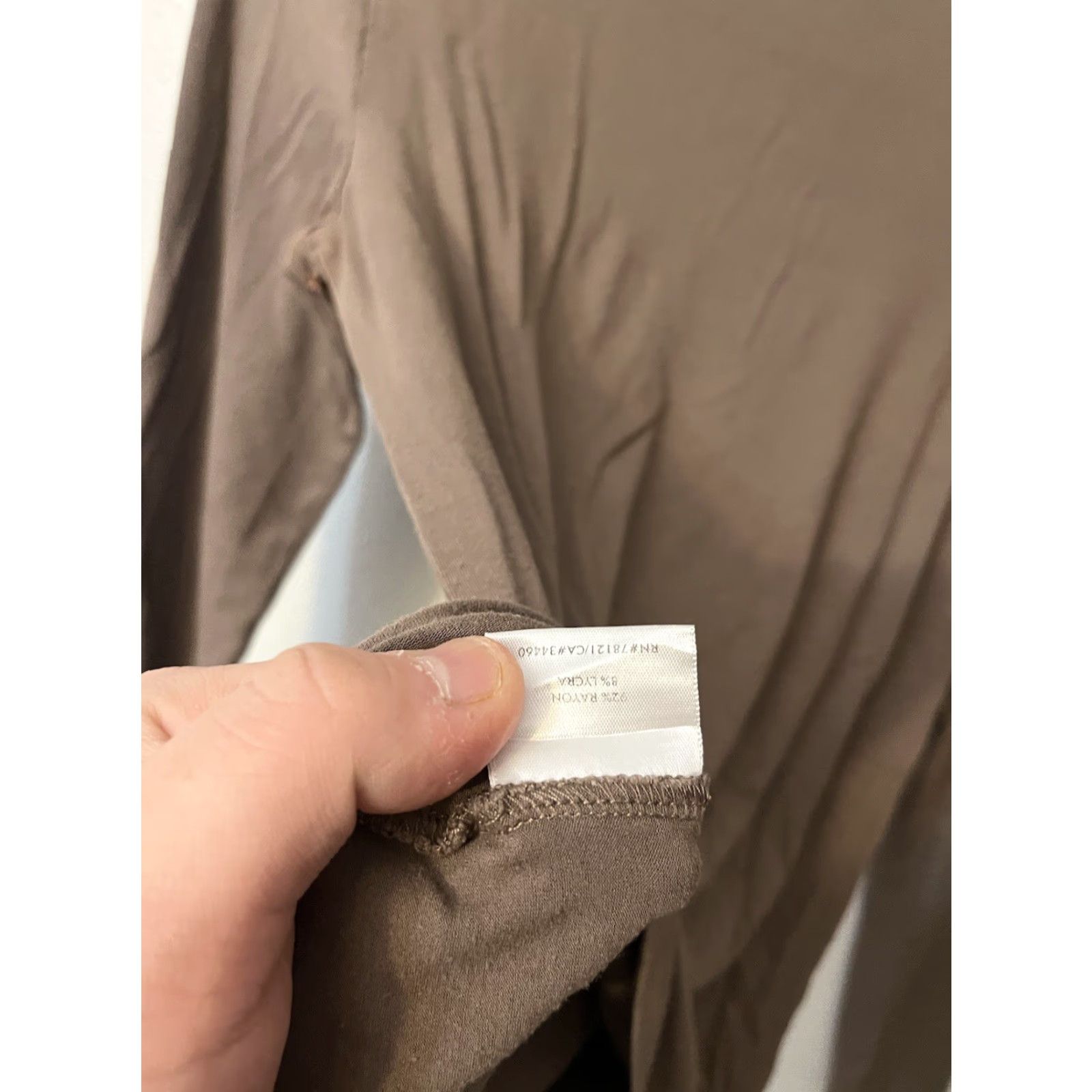 Eileen Fisher Eileen Fisher Womens Top Scoop Neck Long Sleeve Brown Stretch Knit PP Size Petite Regular Size XXS / US 00 / IT 34 - 4 Thumbnail