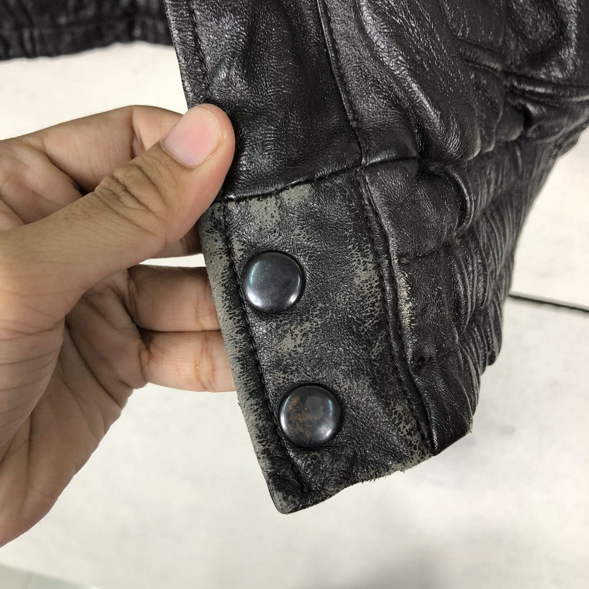 Japanese Brand 🔥VINTAGE BIKER LEATHER JACKET GARGON ISSEY MIYAKE FUR COLLAR Size US M / EU 48-50 / 2 - 16 Thumbnail