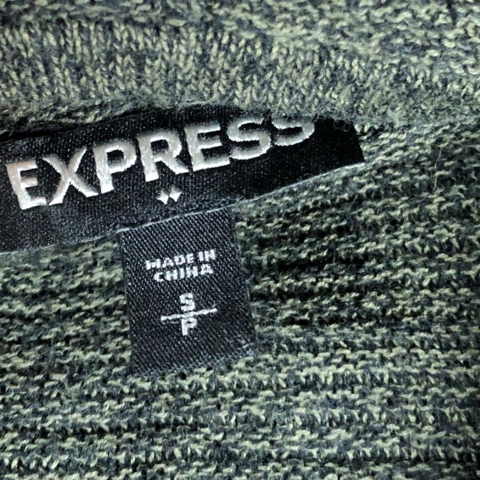 Express Express Womens Cardigan Knit Open Front Cotton Long Sleeve Green S Small Cardigan Womens Mens? Size S / US 4 / IT 40 - 6 Thumbnail