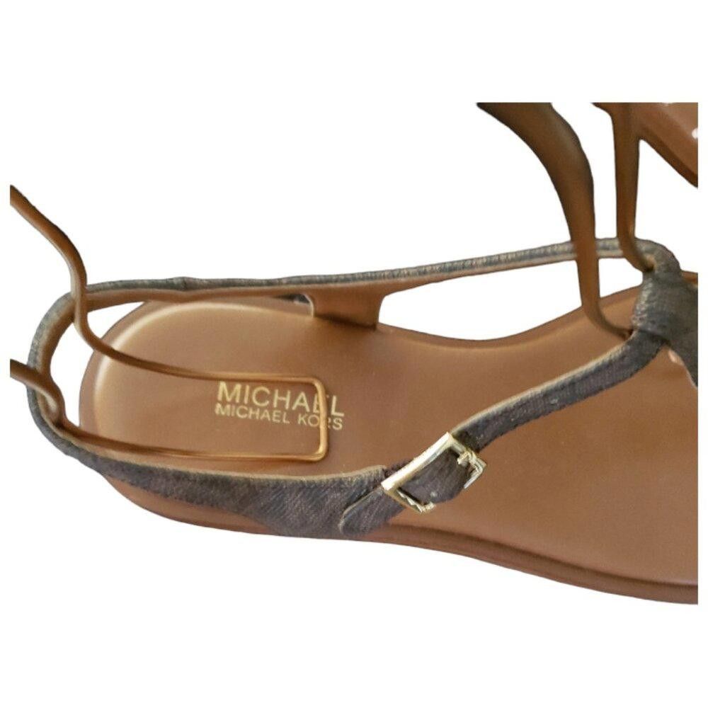 Michael Kors SH116 Michael Kors Thong Ladies Sandal Brown 7M Size US 7 / IT 37 - 3 Thumbnail