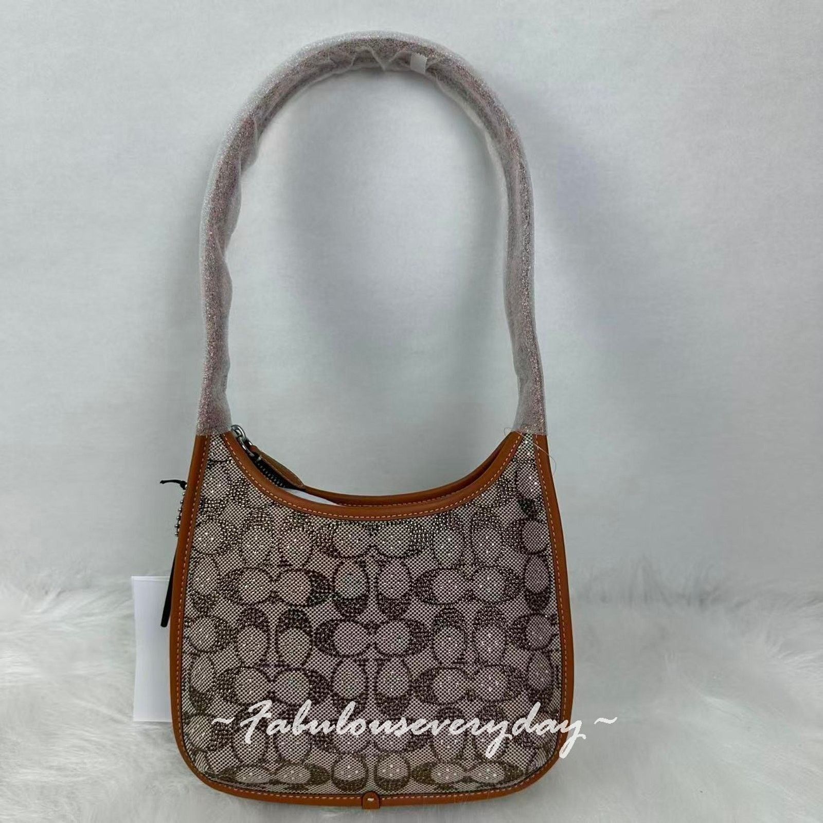 Coach COACH Crystal Curve Zip Shoulder Jacquard/Burnished Amber Size ONE SIZE - 2 Thumbnail