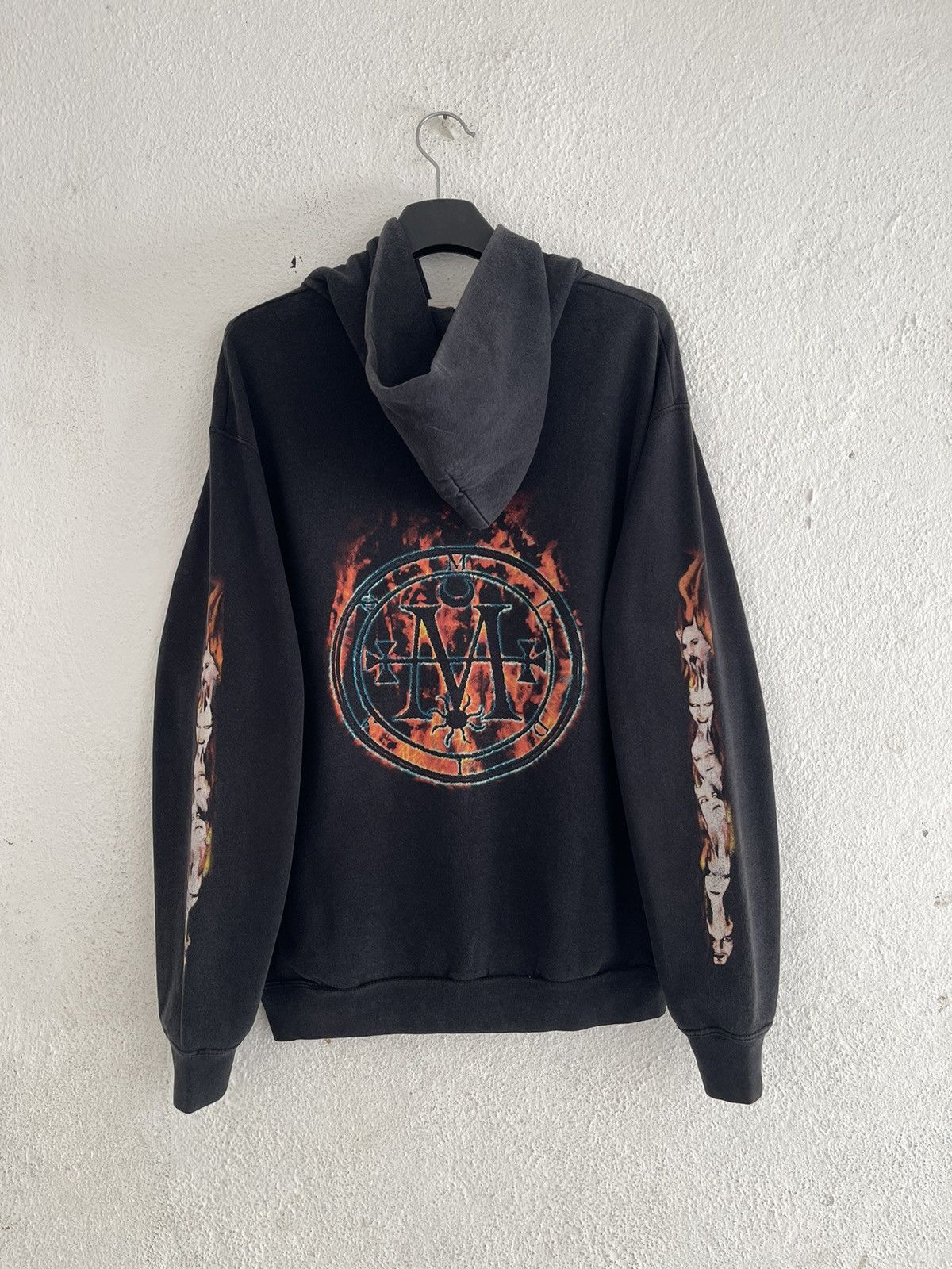 Band Tees Vintage Y2K Cradle of Filth Midian Promo Flame Sleeve Hoodie Size US M / EU 48-50 / 2 - 2 Thumbnail