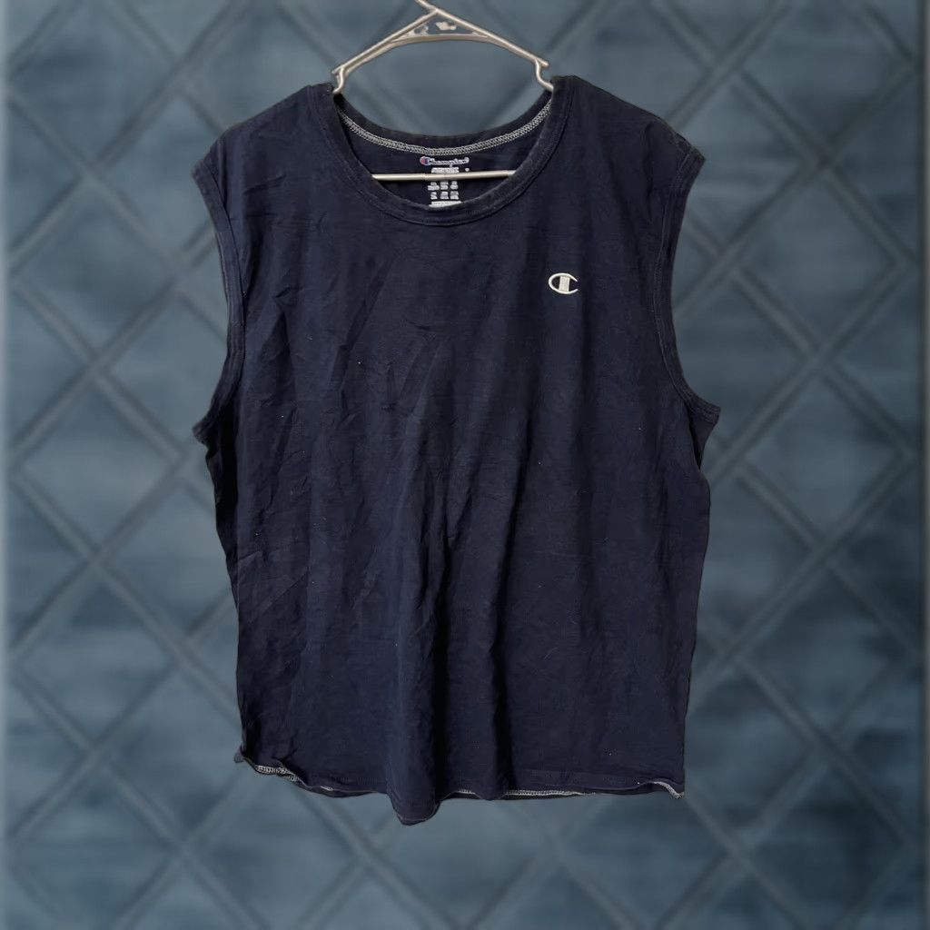 Champion Champion Mens Muscle Shirt XL Navy Blue Athletic Activewear Shirt Mens XL Navy Blue Muscle Shirt Size US XL / EU 56 / 4 - 1 Thumbnail