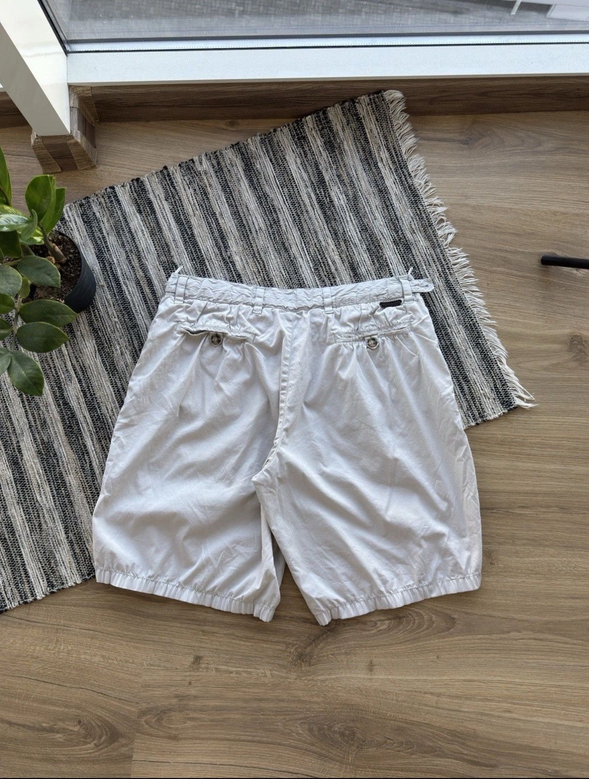 Prada Vintage Nylon Cargo 90s White Shorts Size 50 ( M ) Men