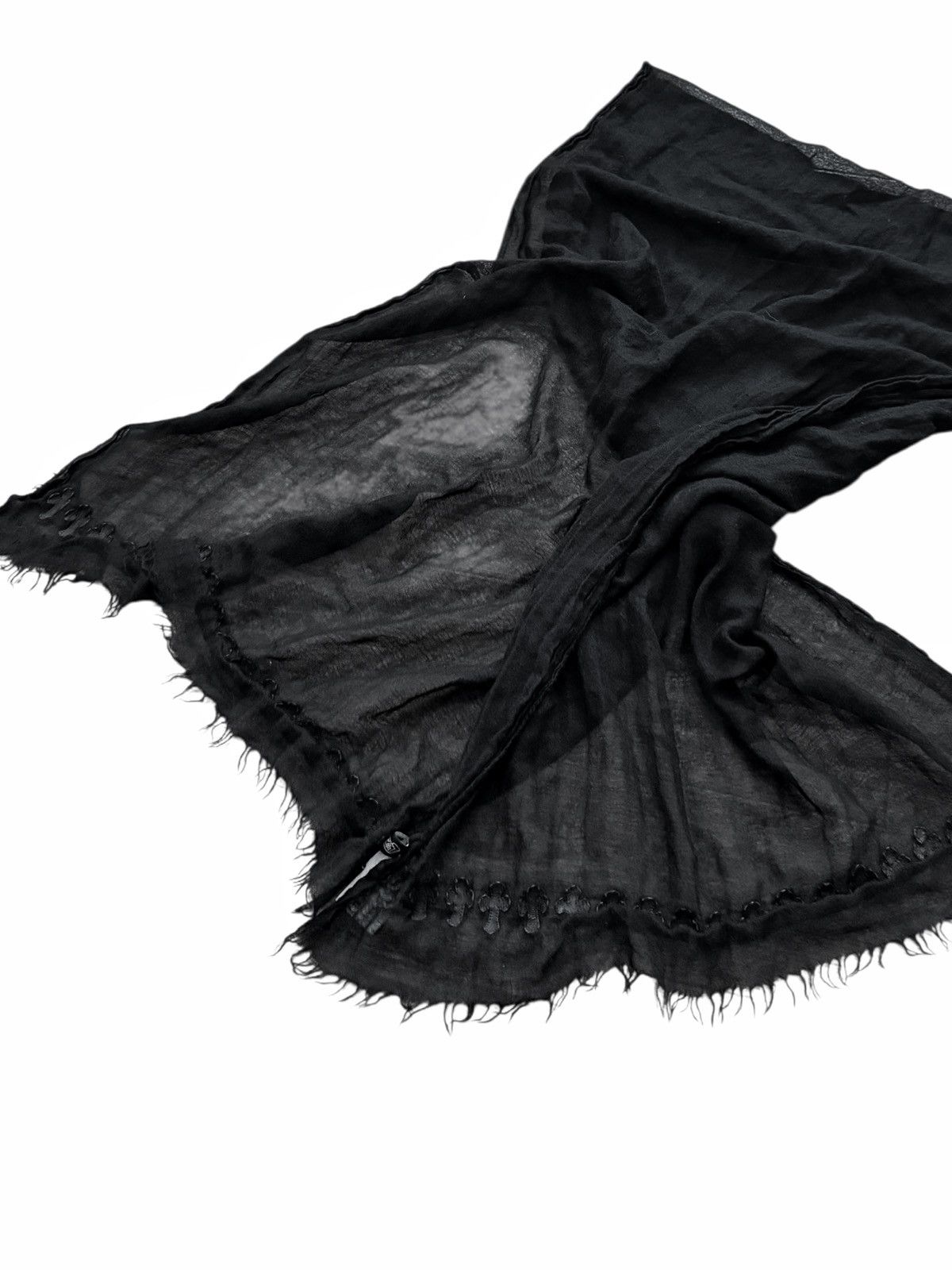 Chrome Hearts RARE 44 Mini Cross Cashmere Silk Sheer Scarf Size ONE SIZE - 6 Thumbnail