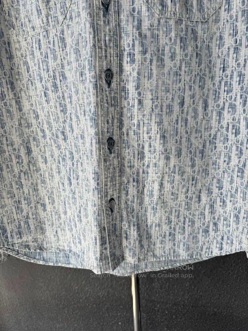 Dior Dior Oblique full-print denim shirt Size US XXS / EU 40 - 4 Thumbnail