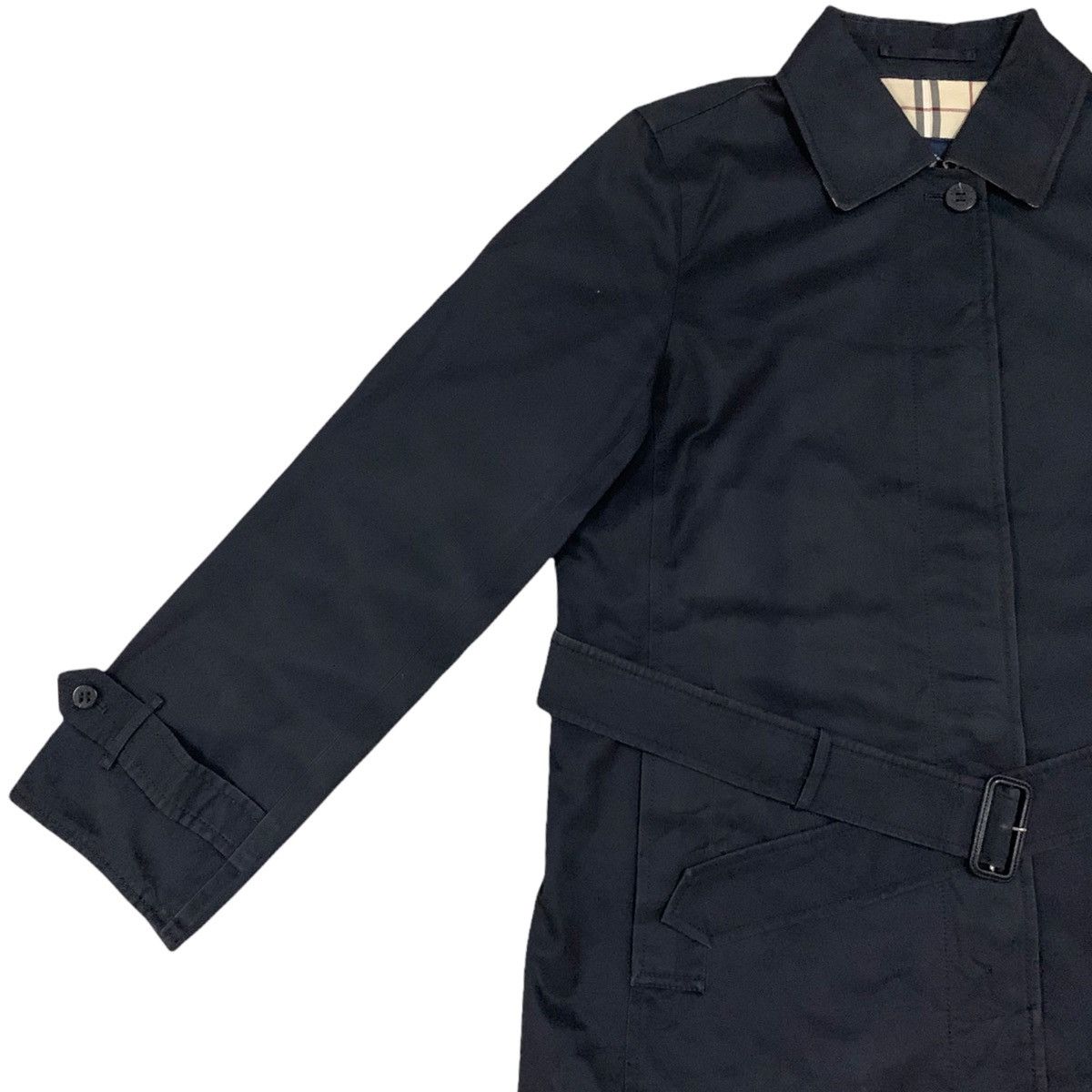 Burberry Burberry London Belted Black Trench Coat Women Size M / US 6-8 / IT 42-44 - 2 Thumbnail