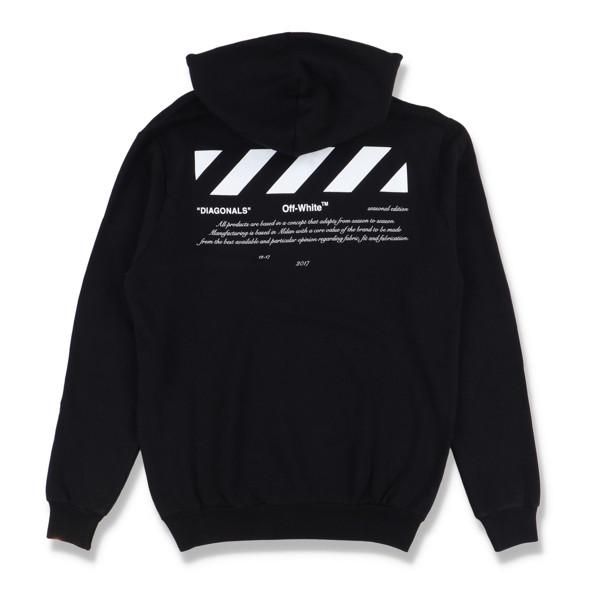 Off-White Black Diagonals Logo Hoodie Size US S / EU 44-46 / 1 - 2 Thumbnail