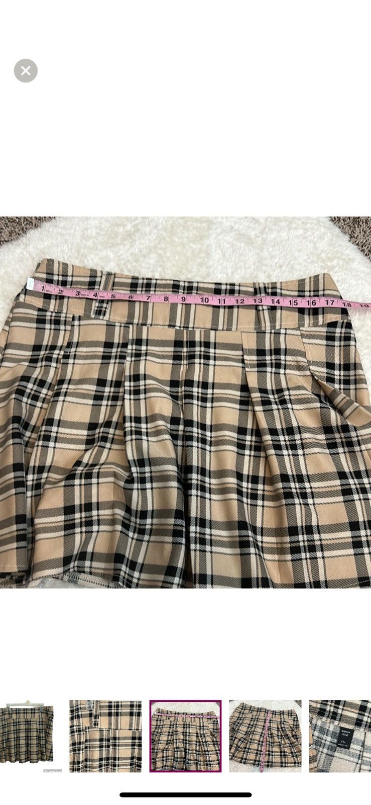 Shein Shein 0XL plaid school girl skirt Size 36" / US 14 / IT 50 - 6 Thumbnail