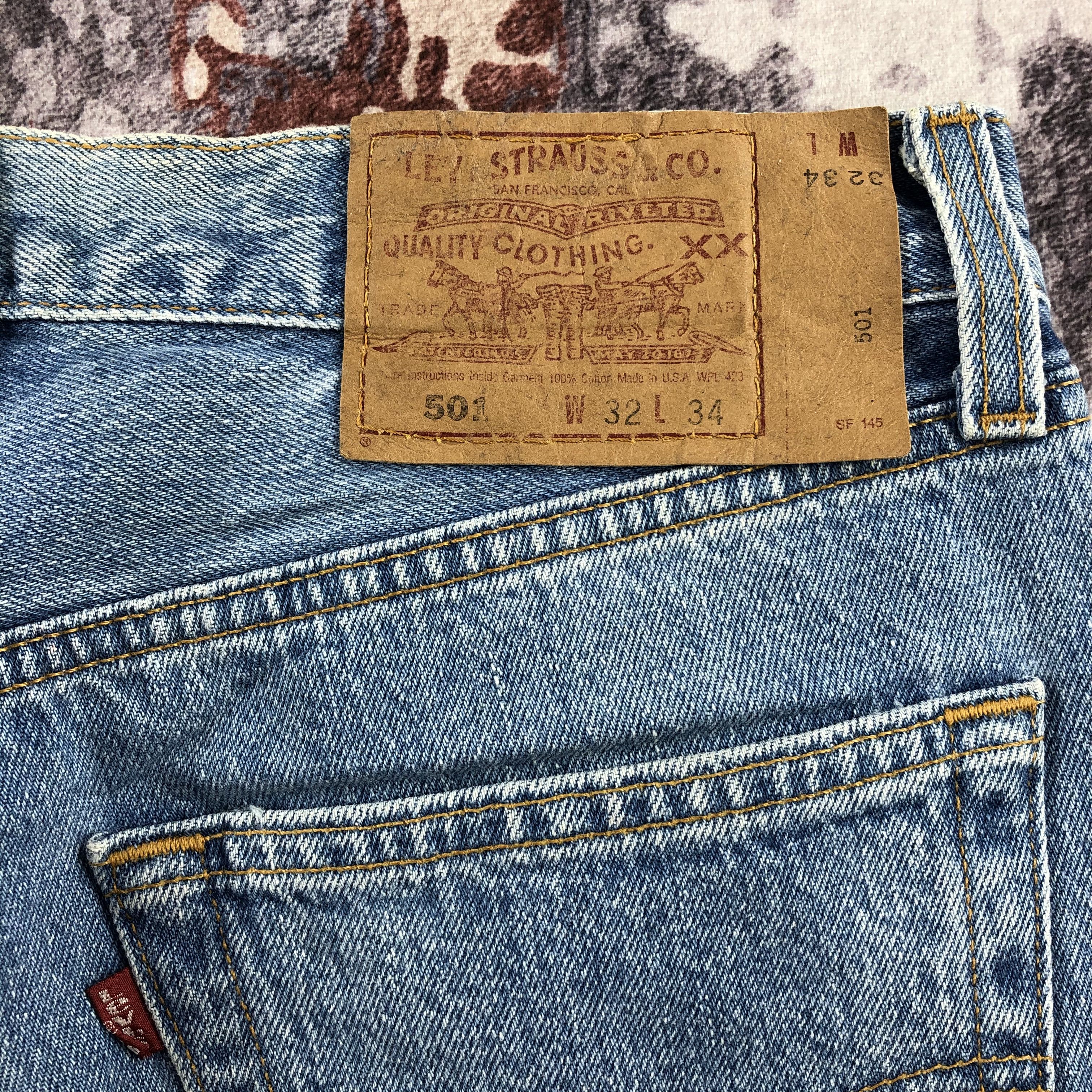 Levi's × Vintage Vintage 90s Blue Wash Levis 501 Jeans-JM2295 Size US 31 - 5 Thumbnail