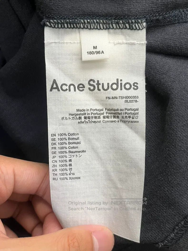 Acne Studios Acne Studios Micro Logo Solid Cotton Casual Short Sleeve T Size US M / EU 48-50 / 2 - 4 Thumbnail