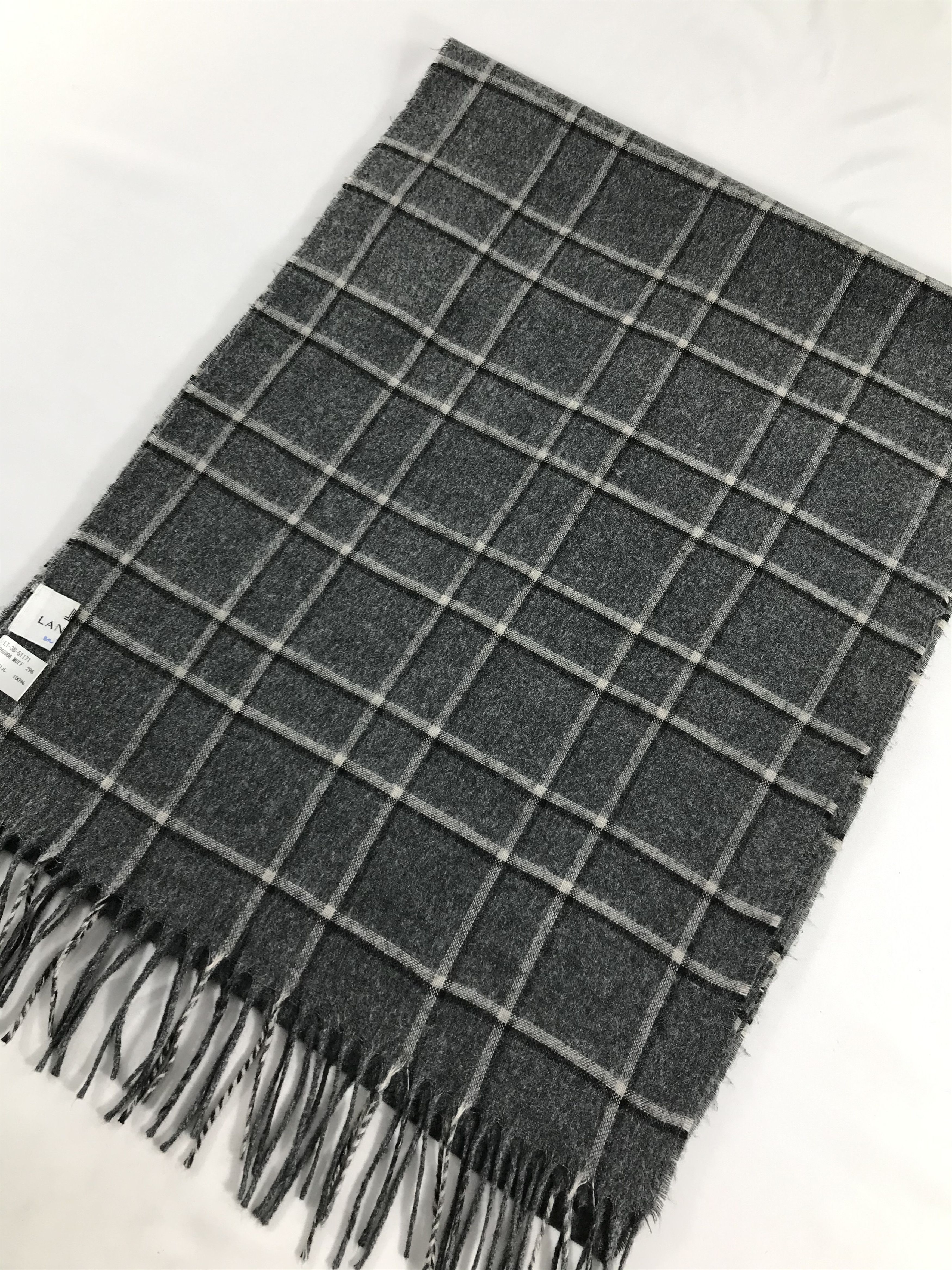 Lanvin Lanvin Tartan Wool Scarf Muffler V537 Size ONE SIZE - 3 Thumbnail