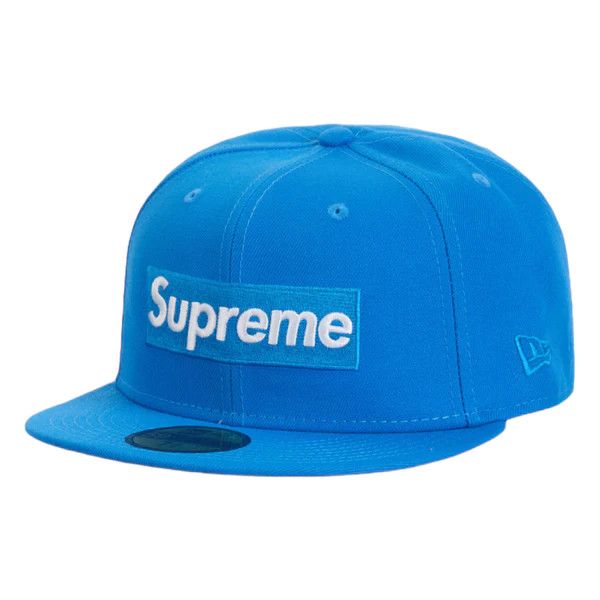 image of Supreme Sharpie Box Logo New Era Fitted Hat Blue, Men's