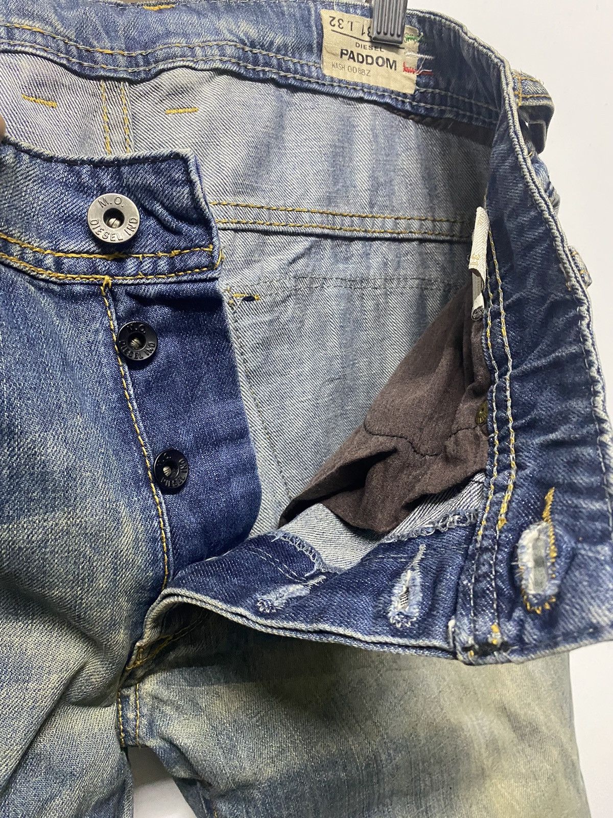 Diesel Vintage Diesel Industry Paddom Distressed Denim Jeans Size US 34 / EU 50 - 12 Thumbnail