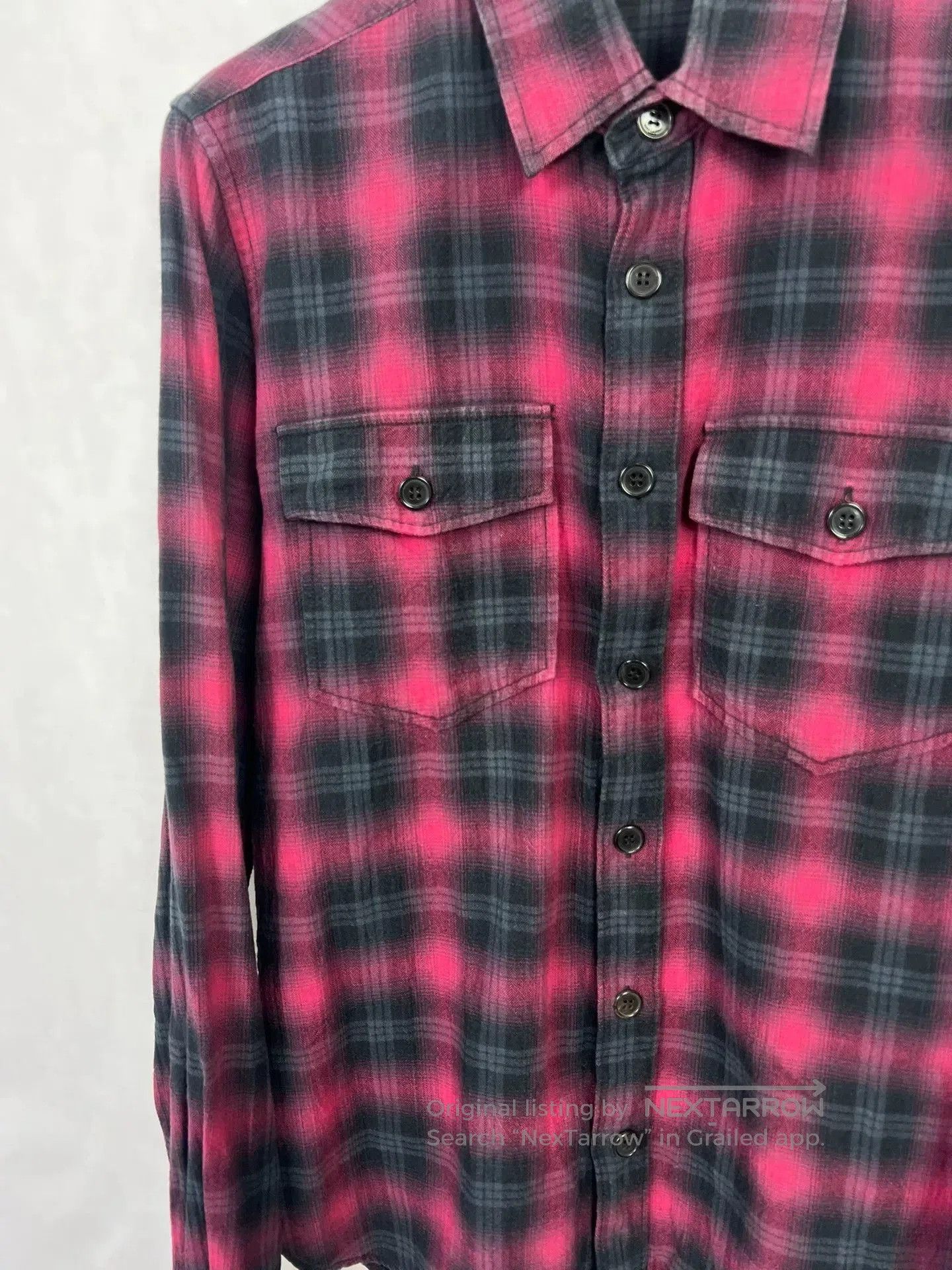 Saint Laurent Paris Saint Laurent Black Red Plaid Shirt. Size US XS / EU 42 / 0 - 3 Thumbnail