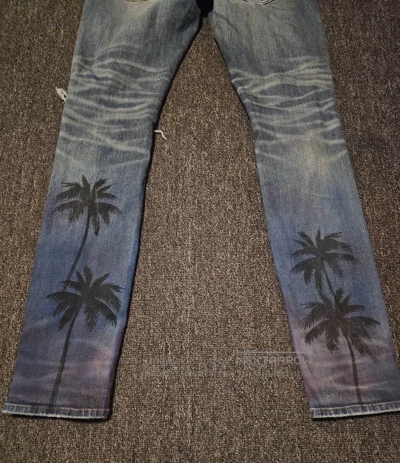 Amiri Amiri Palm Tree Denim Jeans Size US 34 / EU 50 - 5 Thumbnail