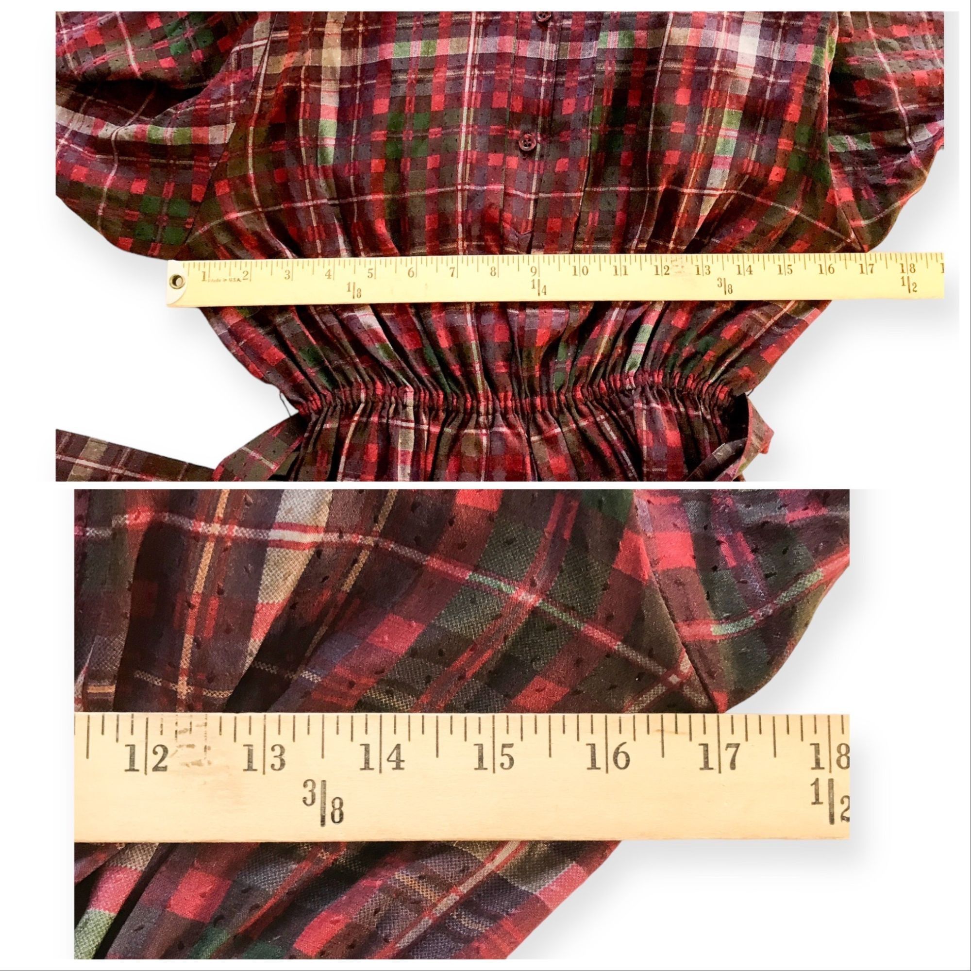 Other 1980s Christian Aujard Plaid Silk Midi Dress Made in Italy Size S / US 4 / IT 40 - 14 Thumbnail