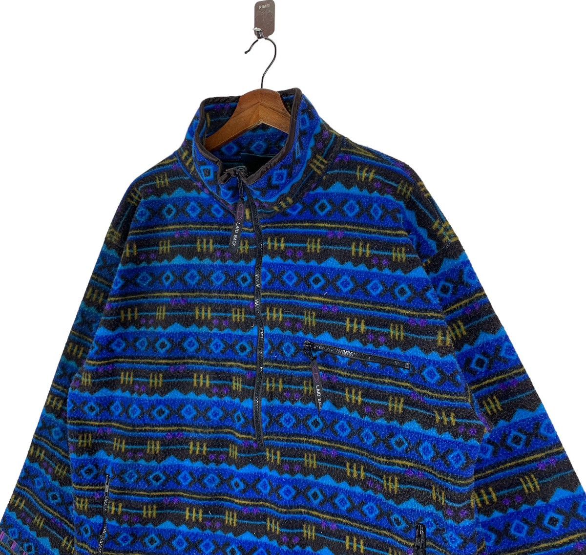 Native × Vintage Vintage Laid Black SurfWear Brand Native Fleece Sweater Size US L / EU 52-54 / 3 - 3 Thumbnail