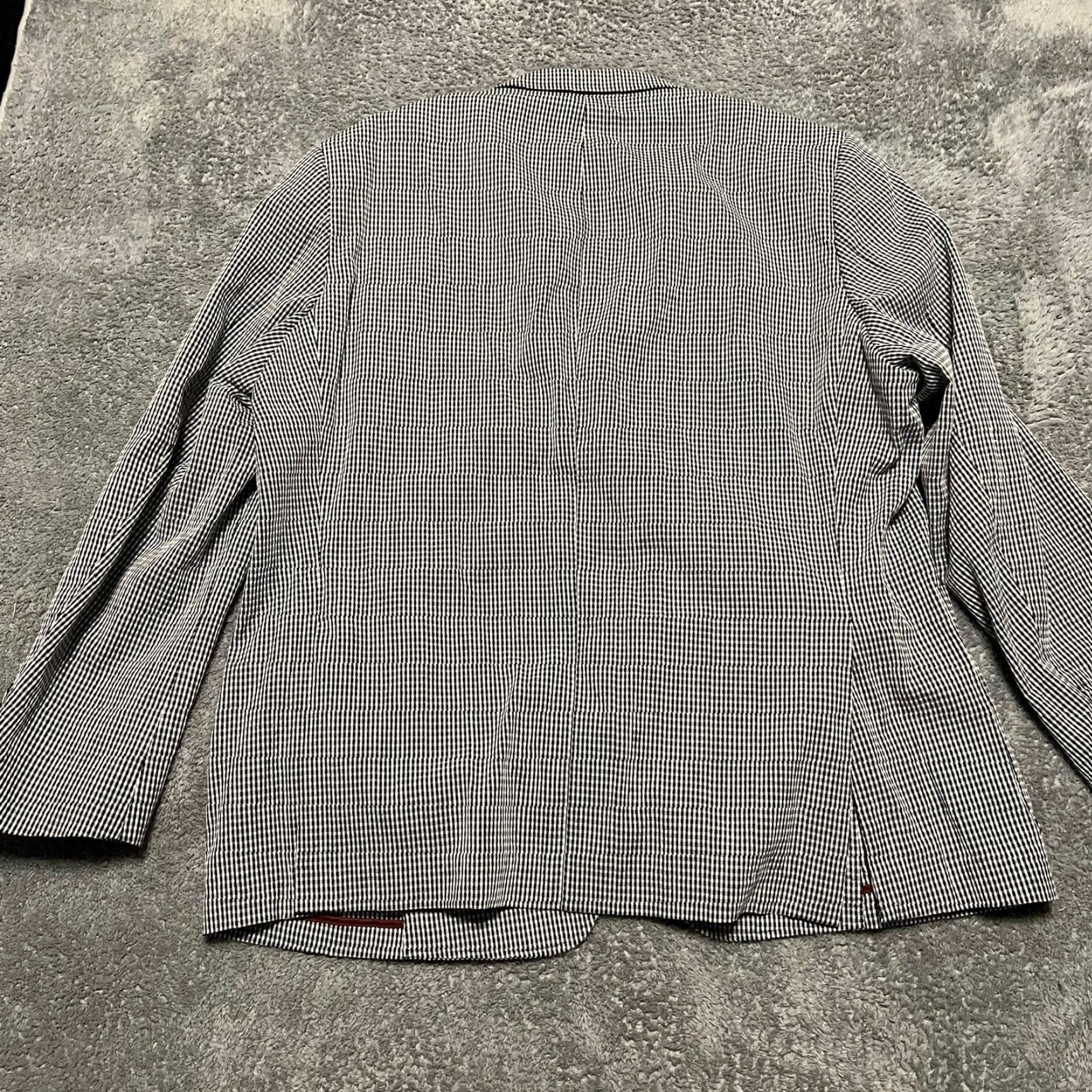 Johnston & Murphy Johnston Murphy Blazer Mens XXL Blue Seersucker Sports Coat Jacket Check (Regular) Men Size 48R - 3 Thumbnail