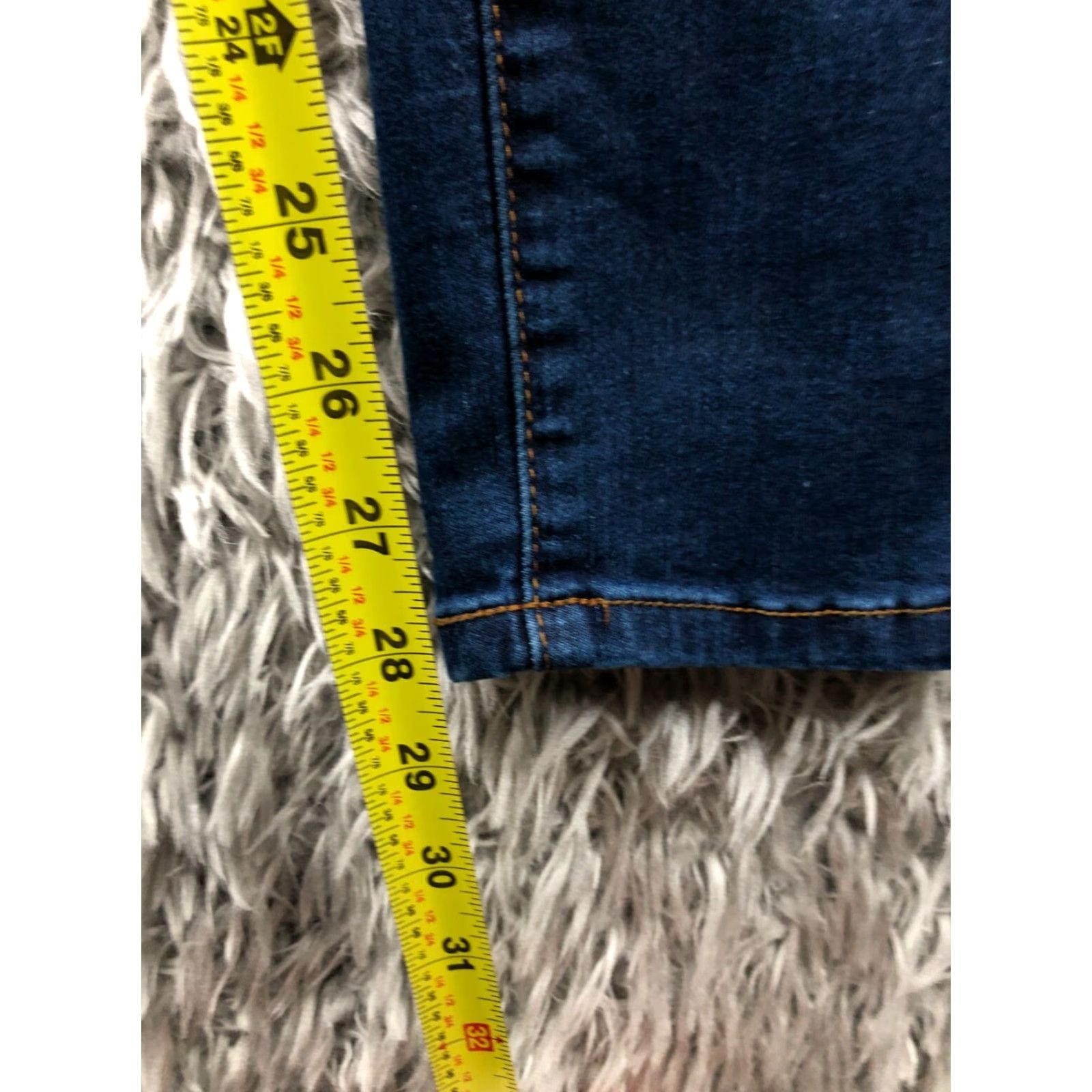 Vintage KanCan Skinny Jeans Women Juniors Size 7 Wash Blue Denim 5-Pocket Zip Button Mid Rise Inseam 29 in Sl Beige? Size 28" / US 6 / IT 42 - 3 Thumbnail