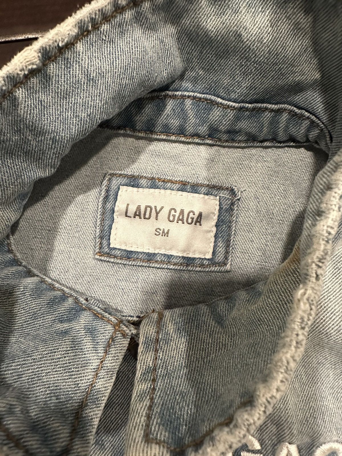 Band Tees lady gaga denim jacket merch Size S / US 4 / IT 40 - 6 Thumbnail