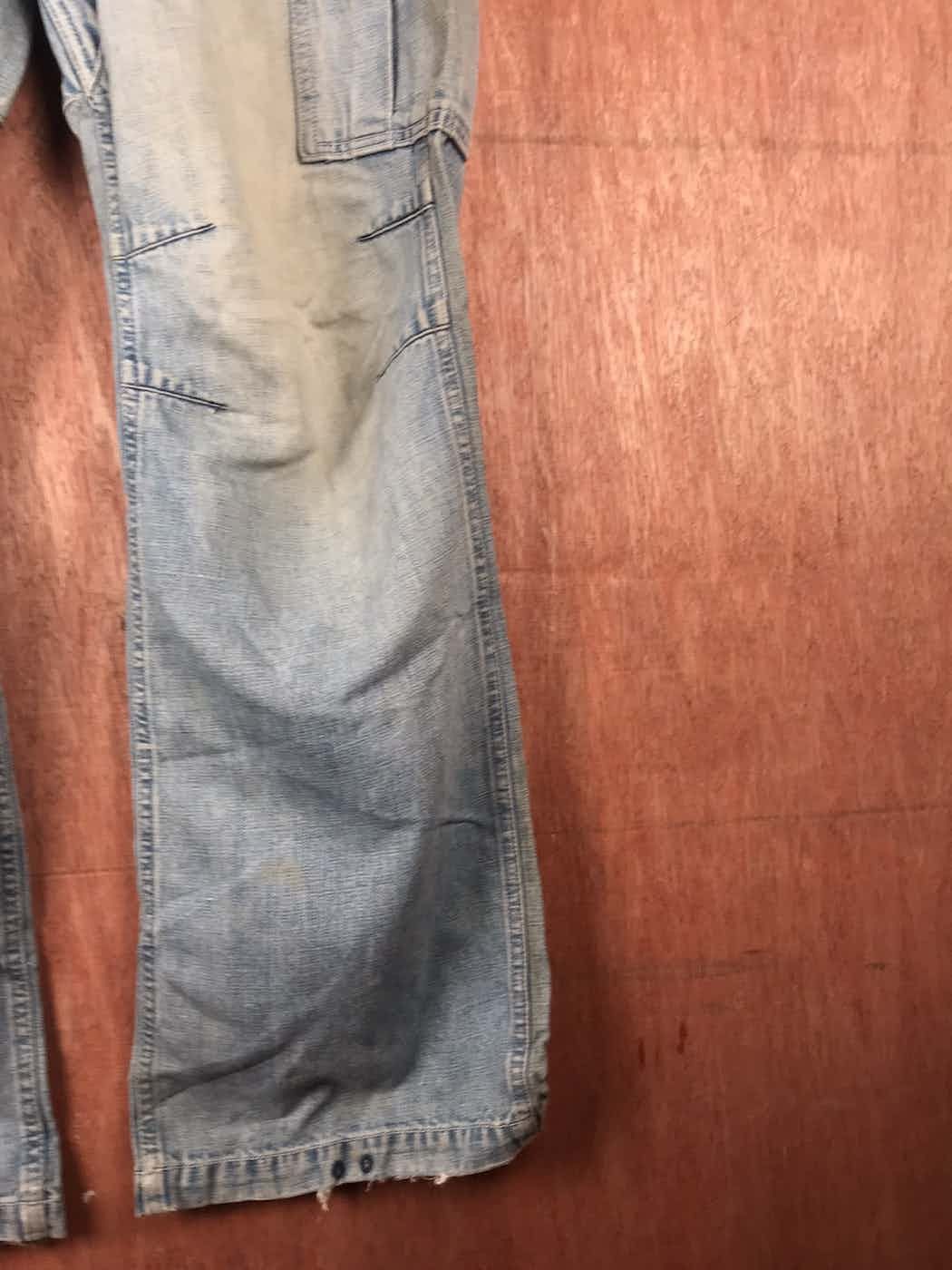 Blue Blue Japan Blue Blue Japan Distress Denim cargo Pants #2285DLAL Size US 32 / EU 48 - 3 Thumbnail