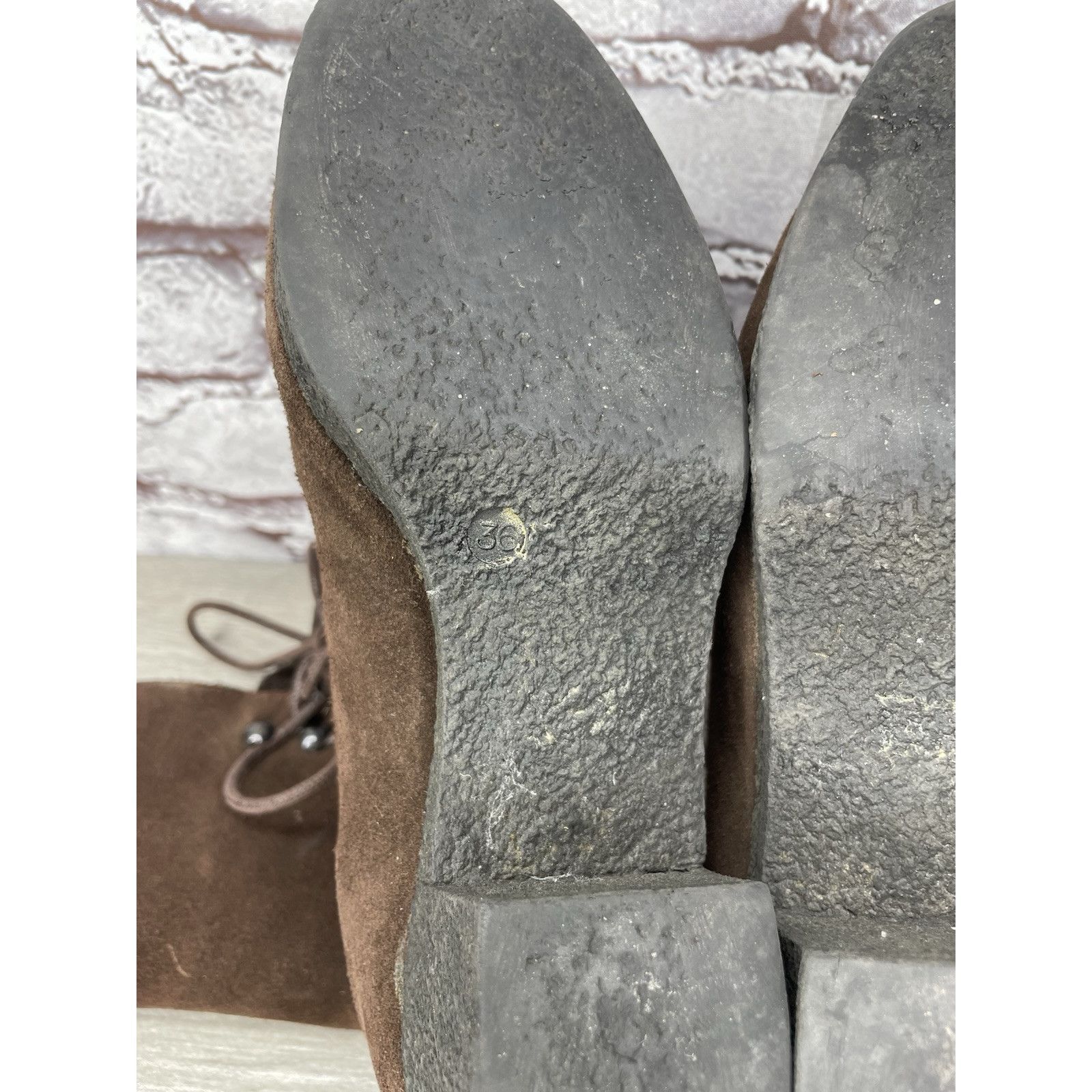 Aquatalia Aquatalia Marvin K Brown Suede Lace Up Block Heel Combat Boo Size US 6 / IT 36 - 7 Thumbnail