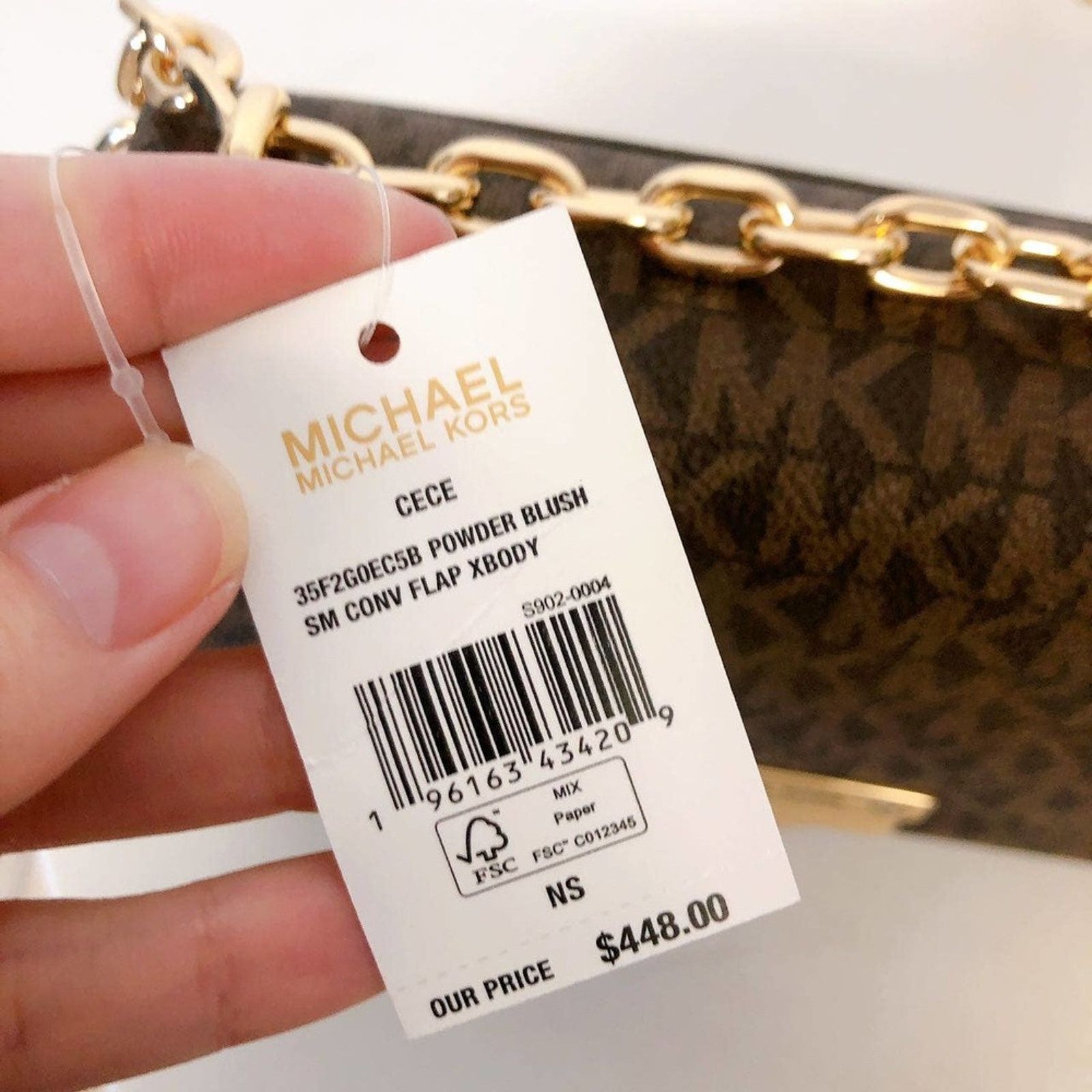 Michael Kors Michael Kors 35F2G0EC5B CECE EXTRA SM LEATHER CROSSBODY BLUS Size ONE SIZE - 8 Thumbnail