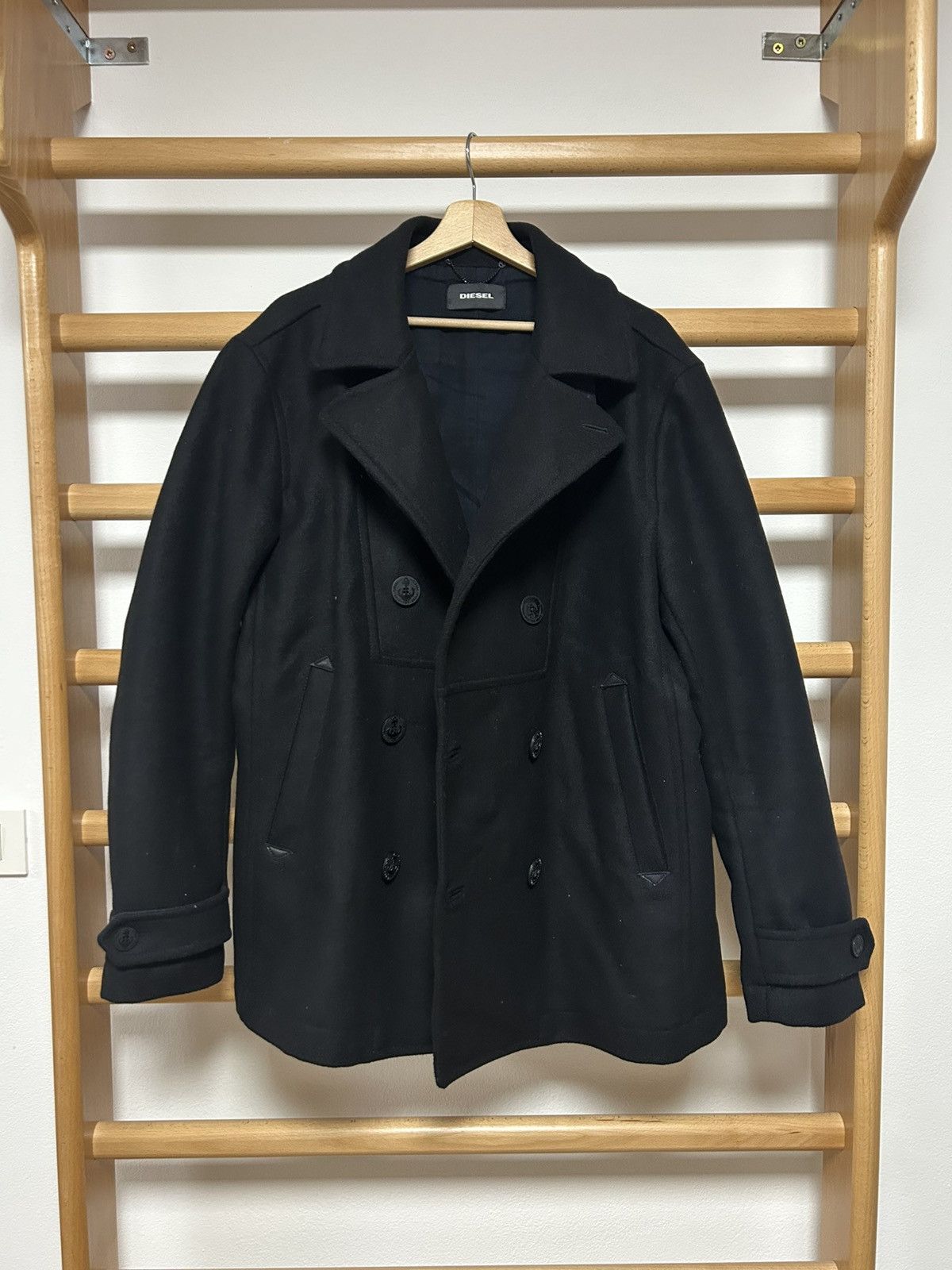 Diesel DIESEL W-BANFF WOOL BLEND PEACOAT Size US XXL / EU 58 / 5 - 1 Thumbnail