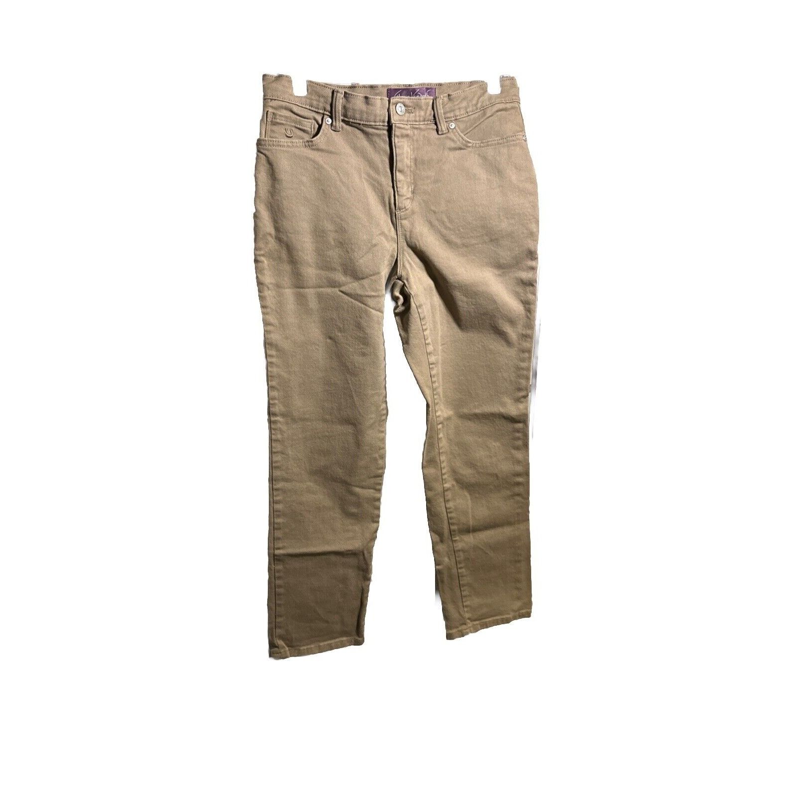Gloria Vanderbilt Gloria Vanderbilt Womens Amanda SHORT Jeans Size 8S Beige De Size 30" / US 8 / IT 44 - 2 Thumbnail