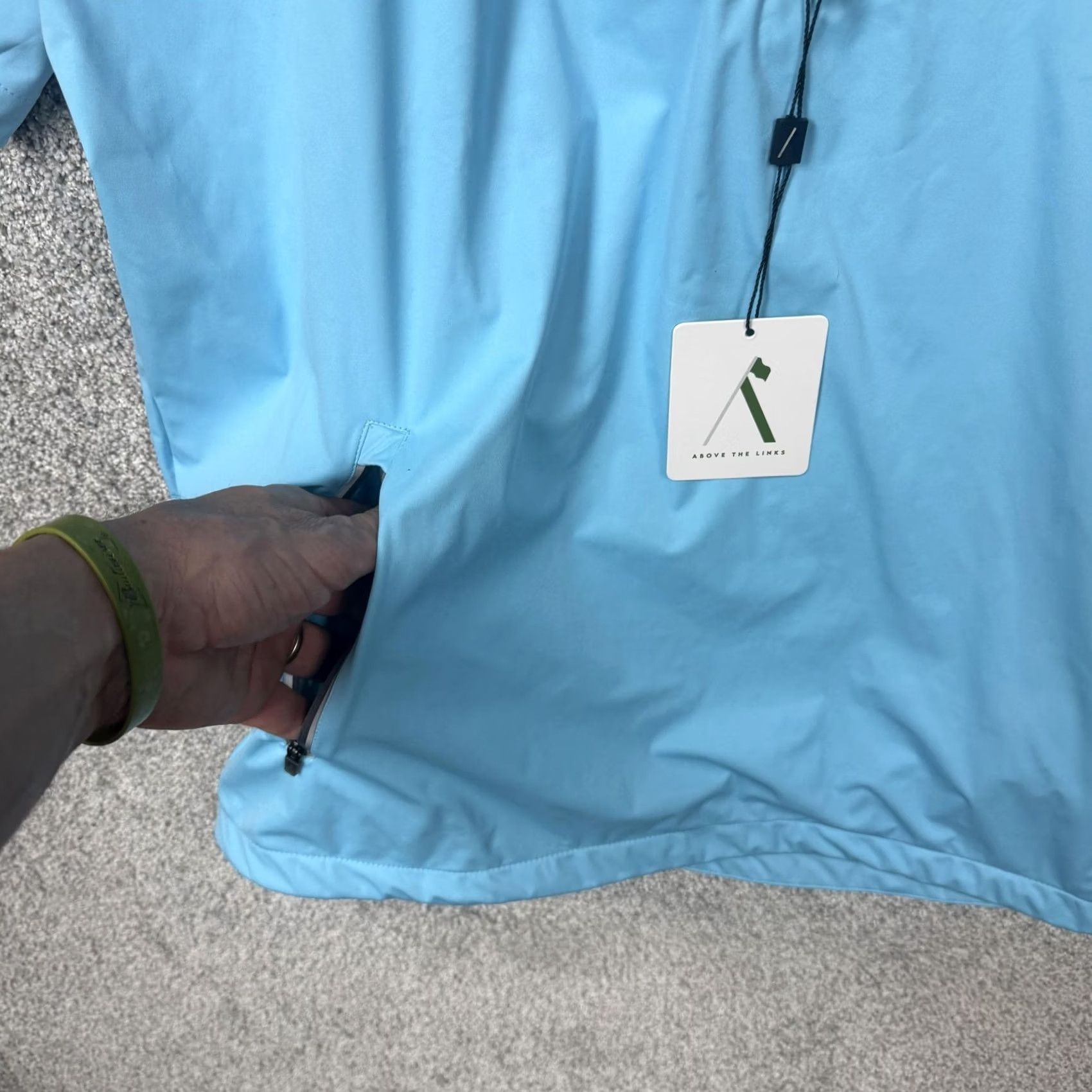 Vintage Above The Links Jacket Mens L Blue Gray 1/2 Zip Golf Windbreaker Softshell Size US L / EU 52-54 / 3 - 7 Thumbnail