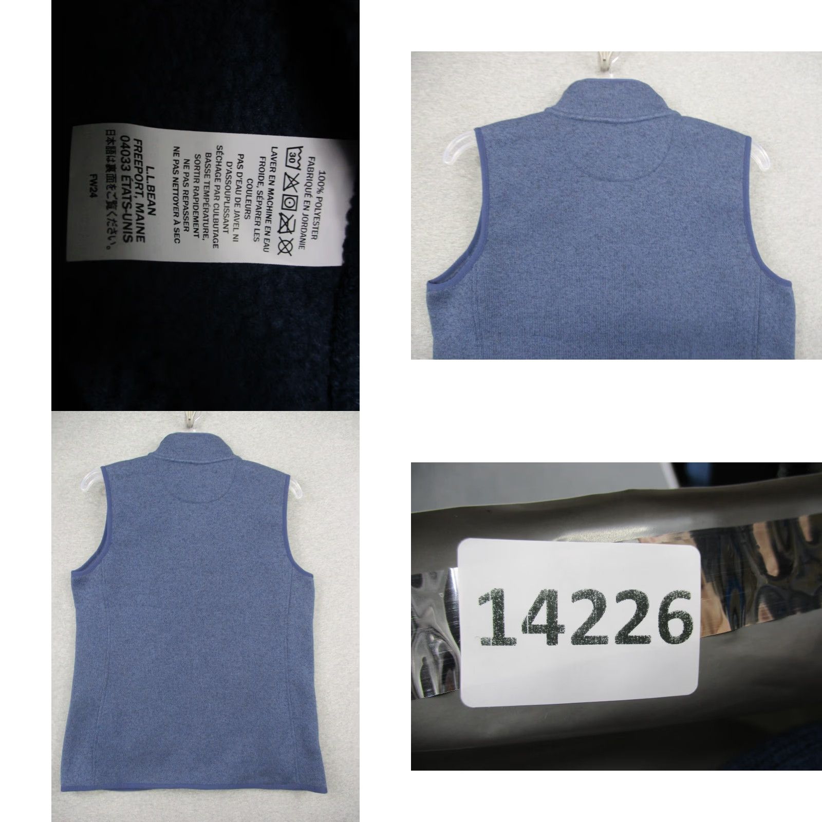 Vintage L.L.Bean Vest Outdoors Medium Men Full Zip Sleeveless Blue Fleece Lined NWT Size US M / EU 48-50 / 2 - 9 Thumbnail