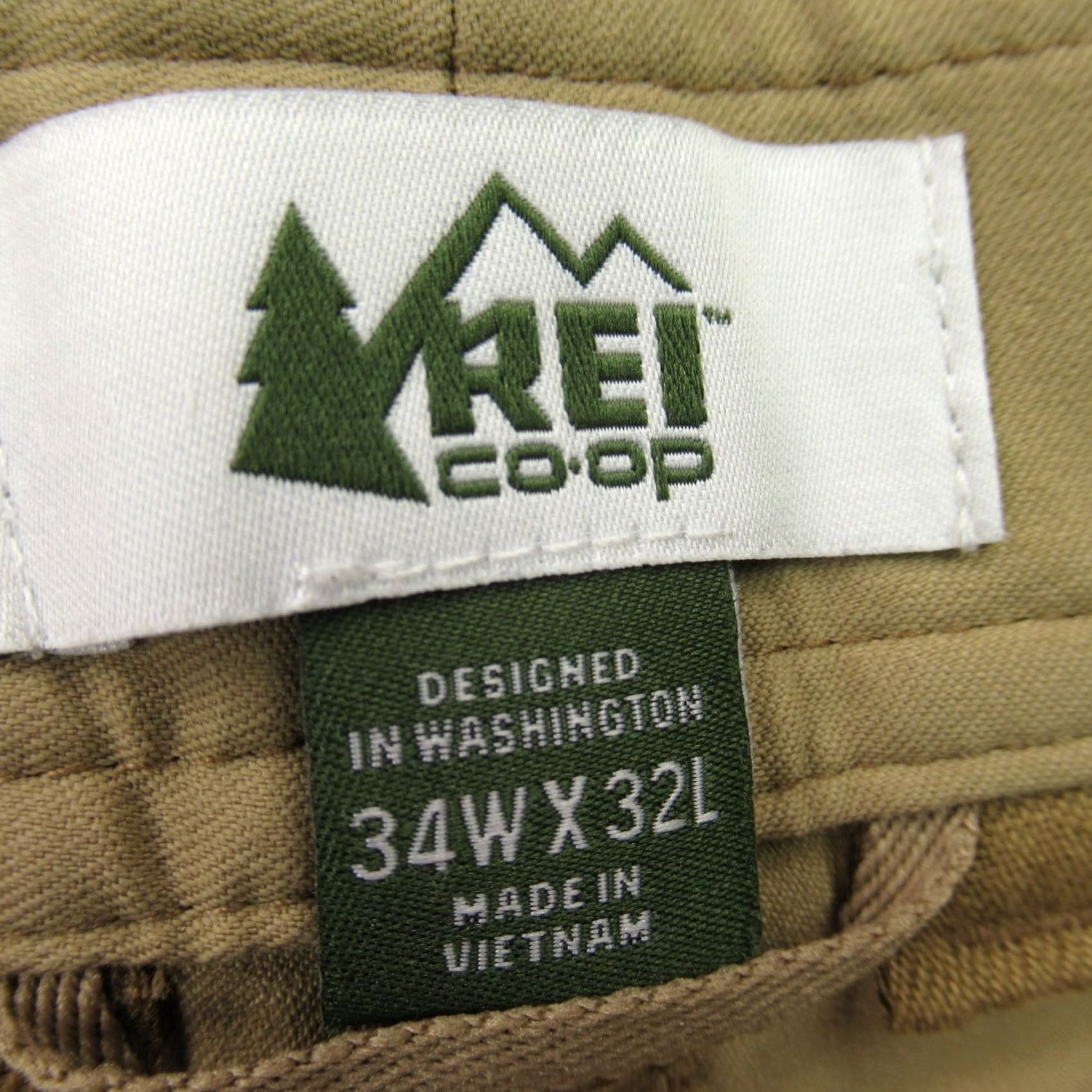 Vintage REI Pants Mens 34X32 Cargo Pockets Straight Leg Lightweight Beige Regular Fit Pants Size US 34 / EU 50 - 3 Thumbnail