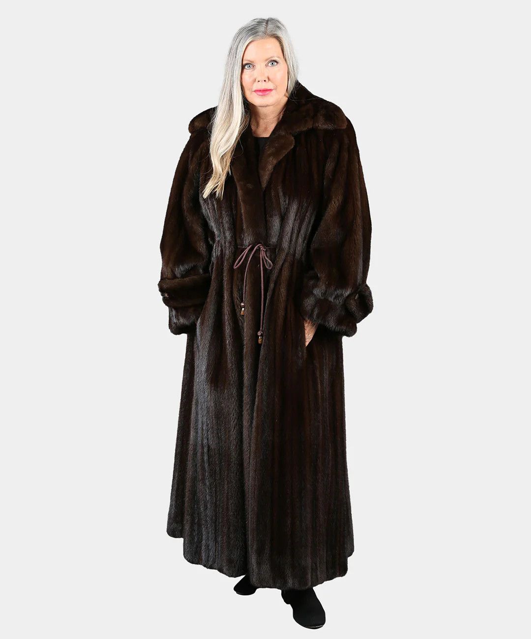 image of Women's Natural Mahogany Mink Fur Coat