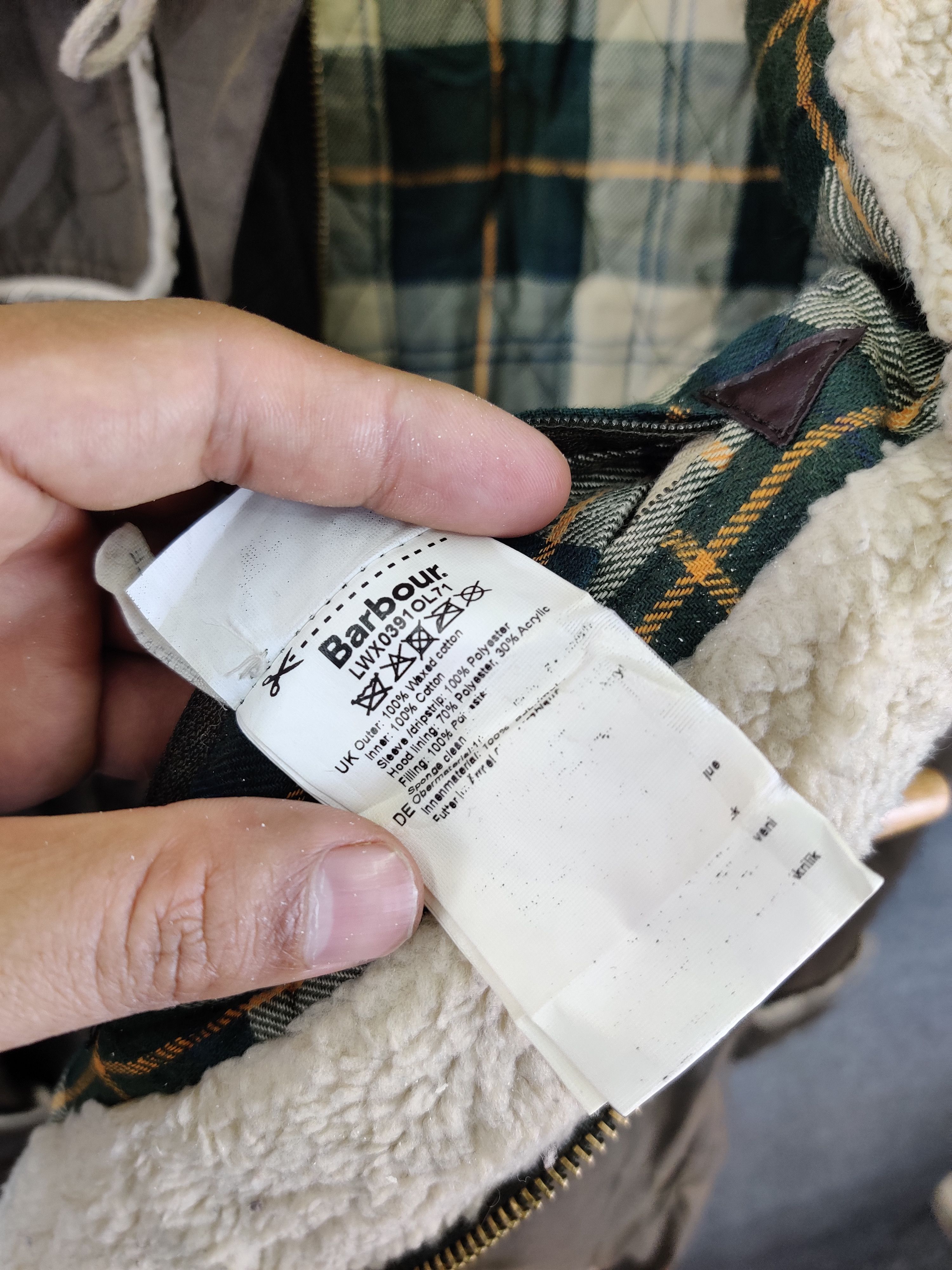 Barbour Vintage 90s Barbour Tartan Waxed Duffle Coat Size US M / EU 48-50 / 2 - 21 Thumbnail