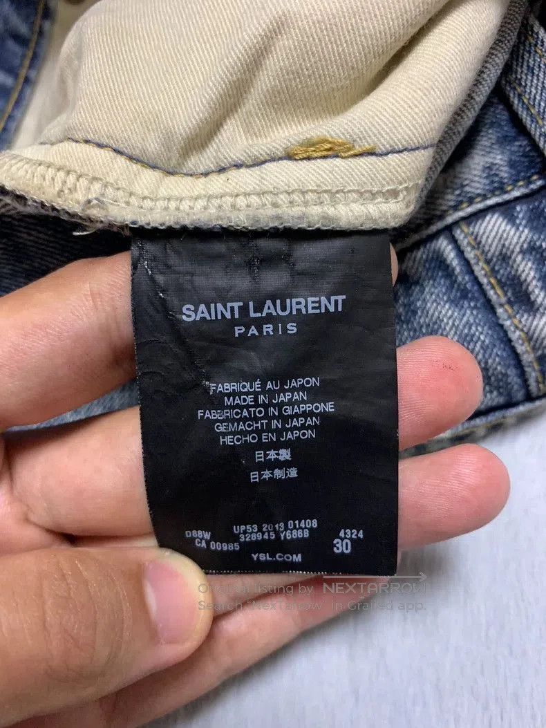 Saint Laurent Paris Saint Laurent SLP Distressed Denim Jeans. Size US 30 / EU 46 - 5 Thumbnail
