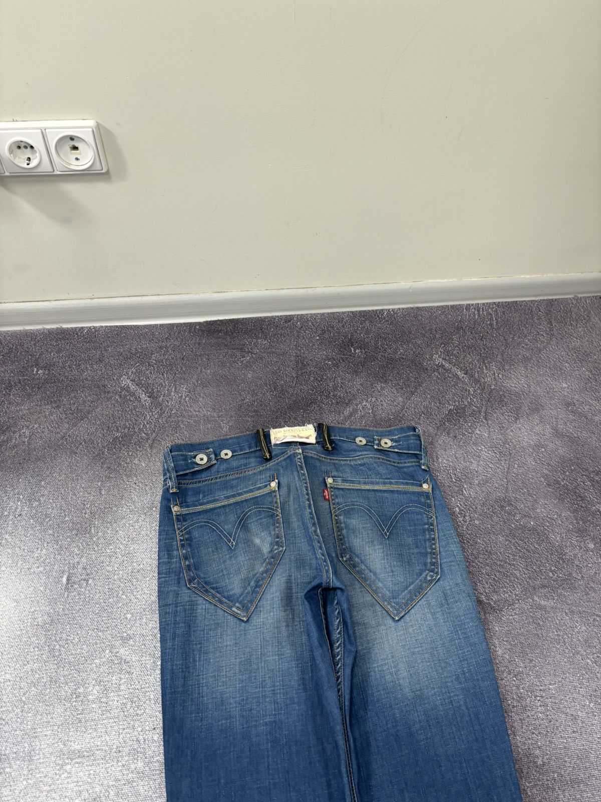 Levi's Vintage Levi’s 519 Slim Fit Faded Blue USA Hype Denim Jeans Size US 33 - 4 Thumbnail