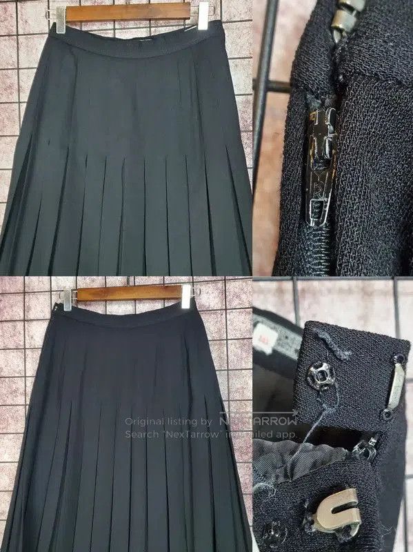 Givenchy Givenchy Black Pleated Midi Skirt for Women . Size 23" - 3 Thumbnail