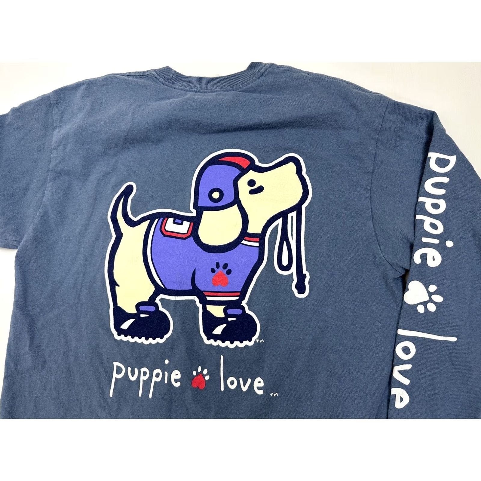 Gildan Puppie Love Shirt Medium Long Sleeve Football Cute Puppy Dog Sports Outdoors Size US M / EU 48-50 / 2 - 2 Thumbnail