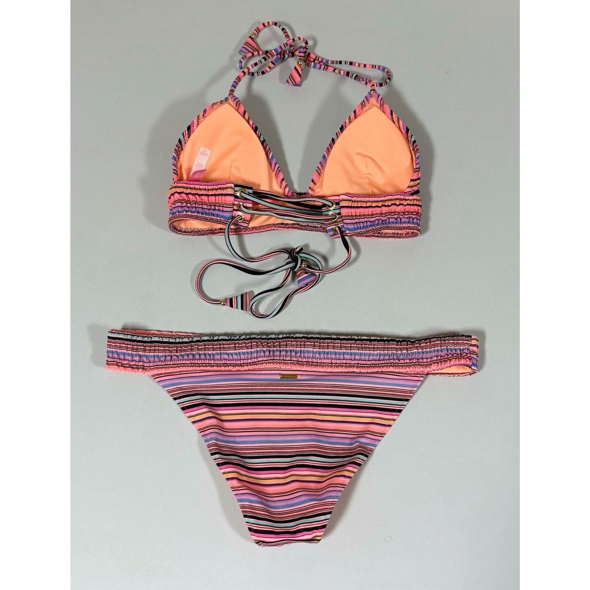 Victoria's Secret × Vintage Victoria’s Secret Striped Top (S) and Bottoms (M) Bikini Set Size ONE SIZE - 4 Thumbnail