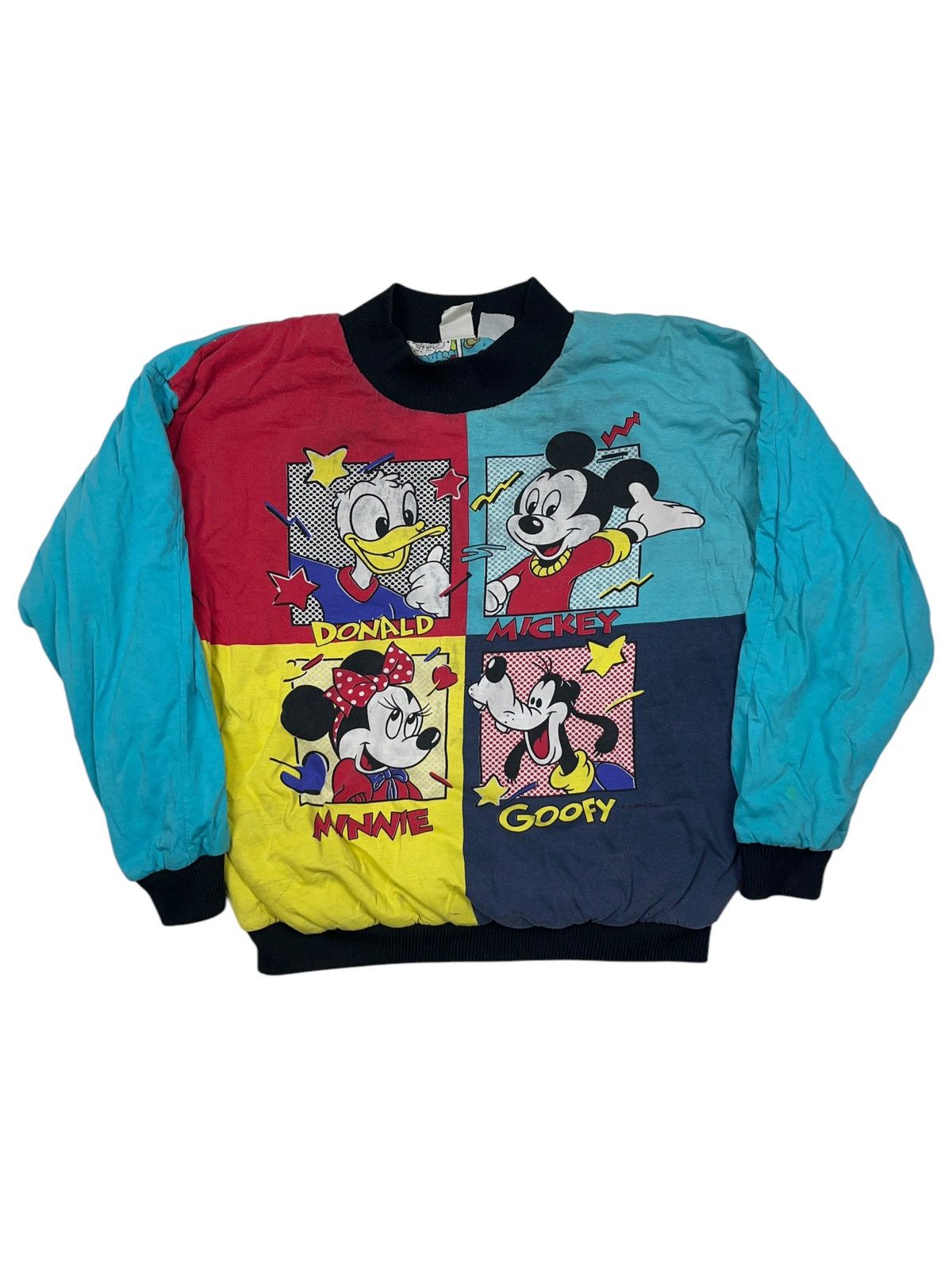 Disney × Mickey Mouse × Vintage Vintage 80s Disney Mickey Mouse Reversible Sweatshirt Size US M / EU 48-50 / 2 - 1 Thumbnail