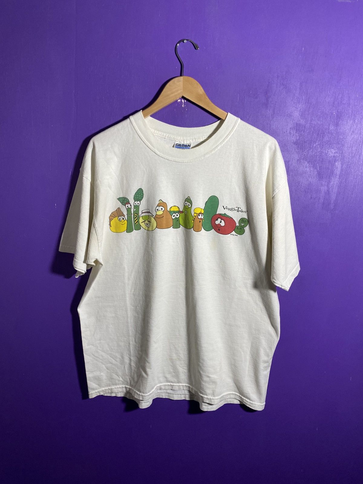 Vintage Vintage 90s Veggietales characters t-shirt Size US XL / EU 56 / 4 - 1 Thumbnail