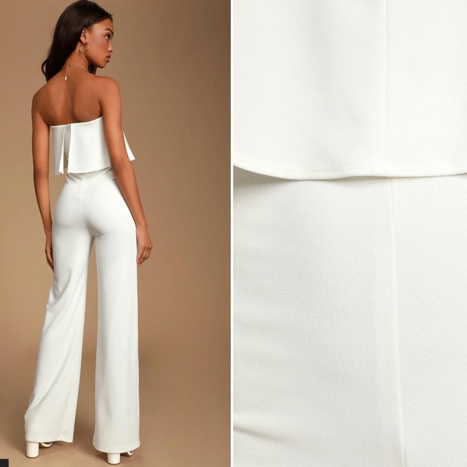 Lulus LULU's Wedding Bridal Shower Bachelorette Rehearsal Pantsuit Size S / US 4 / IT 40 - 7 Thumbnail