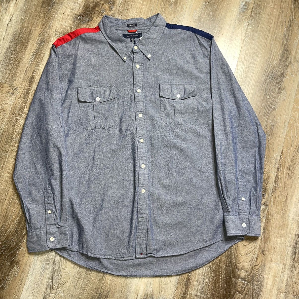 Tommy Hilfiger Tommy Hilfiger USA Flag Button Up Shirt Mens 2XL Western Size US XXL / EU 58 / 5 - 2 Thumbnail