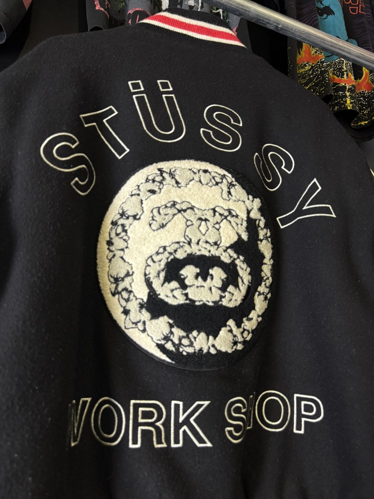 DENIM TEARS × Our Legacy × Stussy Stussy Denim Tears Varsity Jacket Size US L / EU 52-54 / 3 - 6 Thumbnail