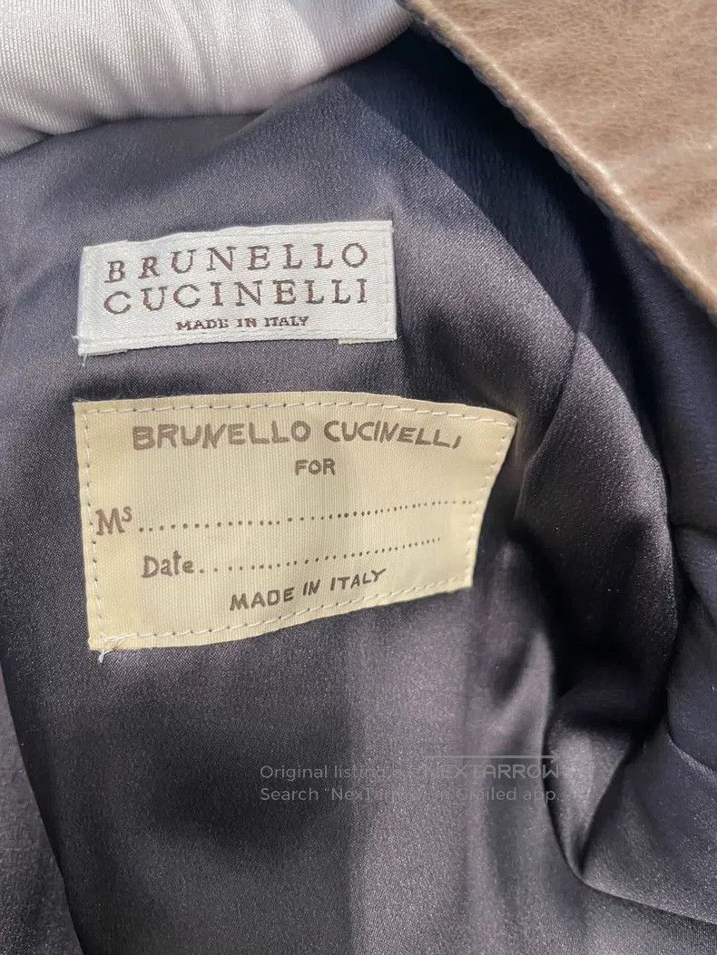 Brunello Cucinelli Brunello Cucinelli Caramel Leather Jacket with Flaws Size S / US 4 / IT 40 - 5 Thumbnail