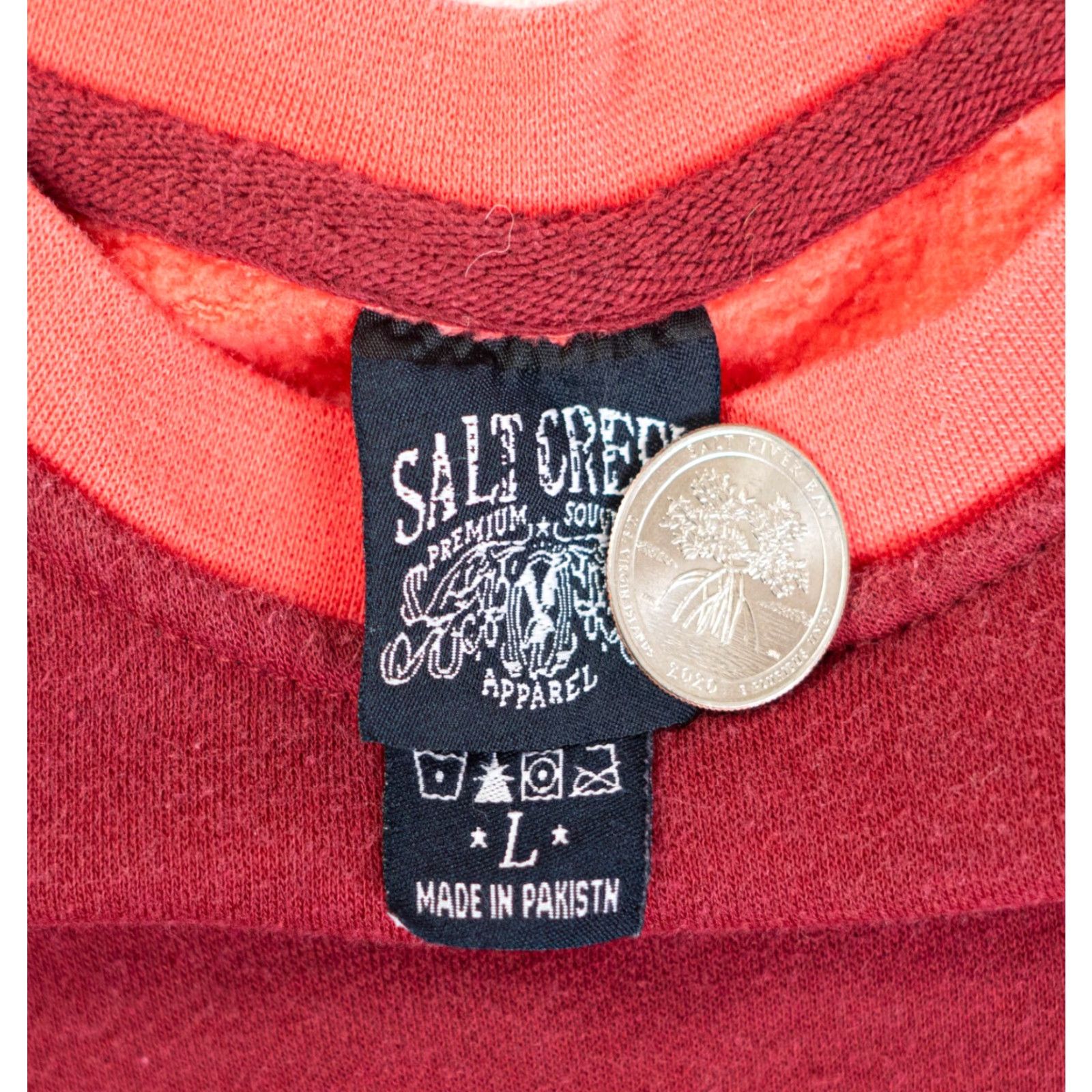 Vintage VINTAGE Salt Creek Sweatshirt Men L Red College Florida 90s Logo Crewneck Pullover Cotton Blend Fleece Sample Fits Regular Mens Size US L / EU 52-54 / 3 - 4 Thumbnail